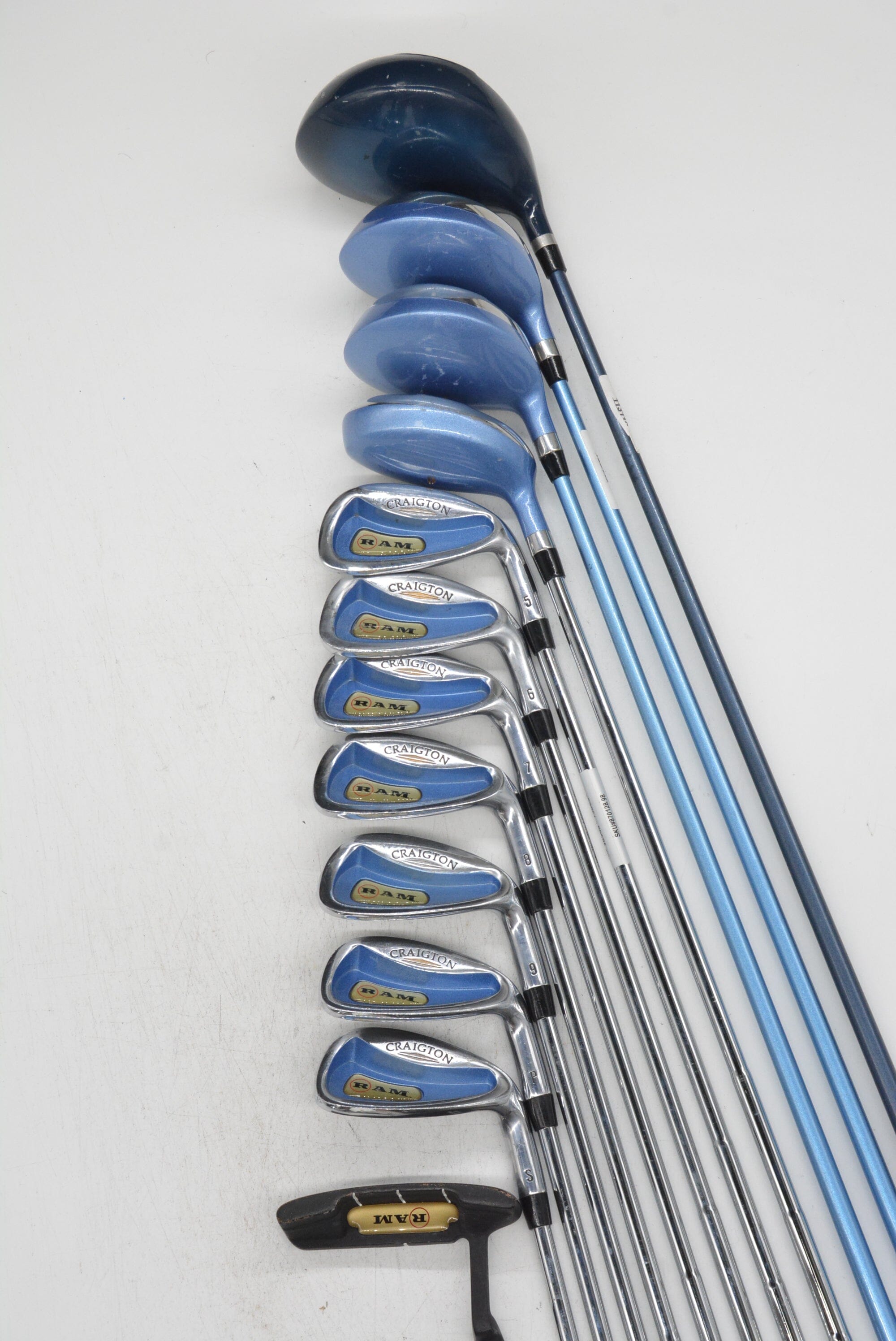 Ram Craigton Mixed Full Set R Flex -0.75" Golf Clubs GolfRoots 