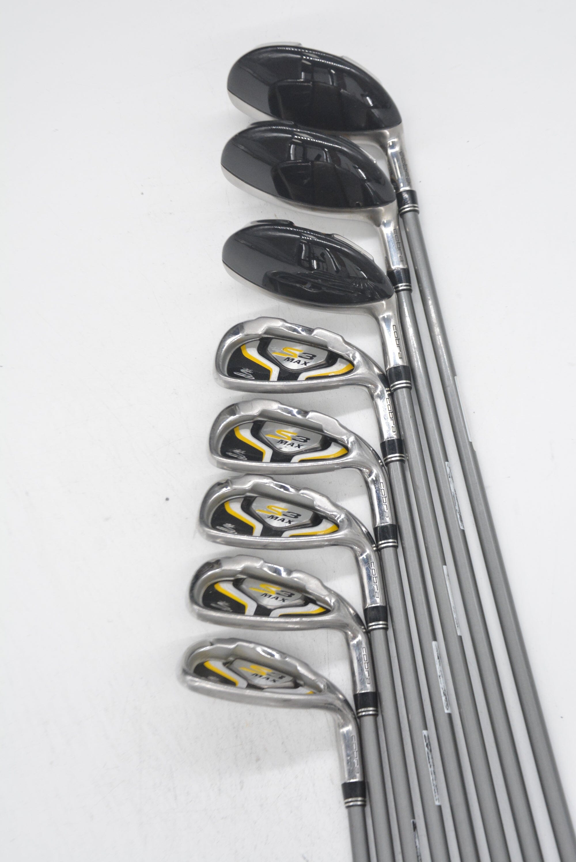 Cobra S3 Max Combo 4H-6H, 7-PW, SW Iron Set SR Flex -0.5" Golf Clubs GolfRoots 