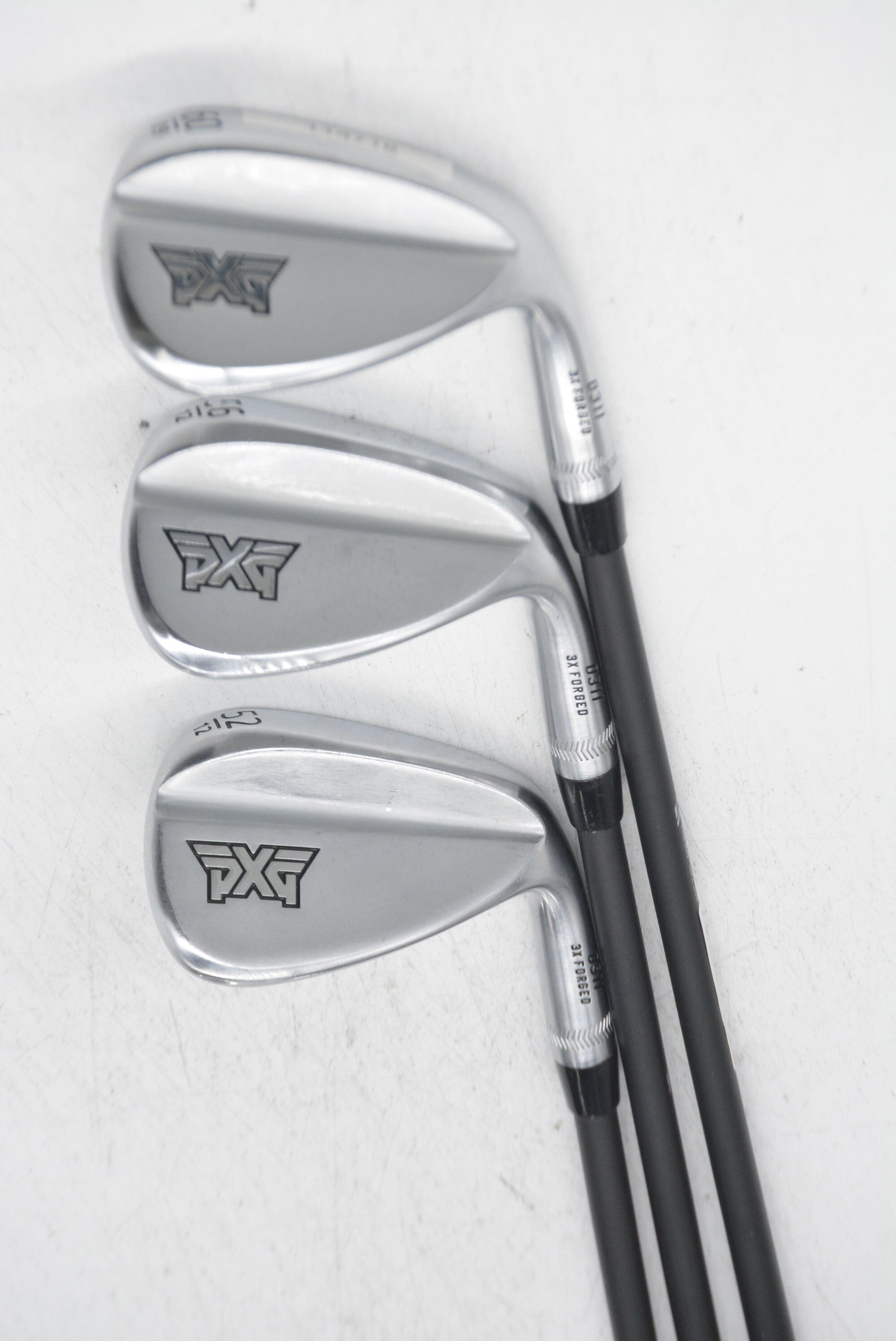 PXG 0311 3X Forged Chrome 52, 56, 60 Degree Wedge Set R Flex Golf Clubs GolfRoots 