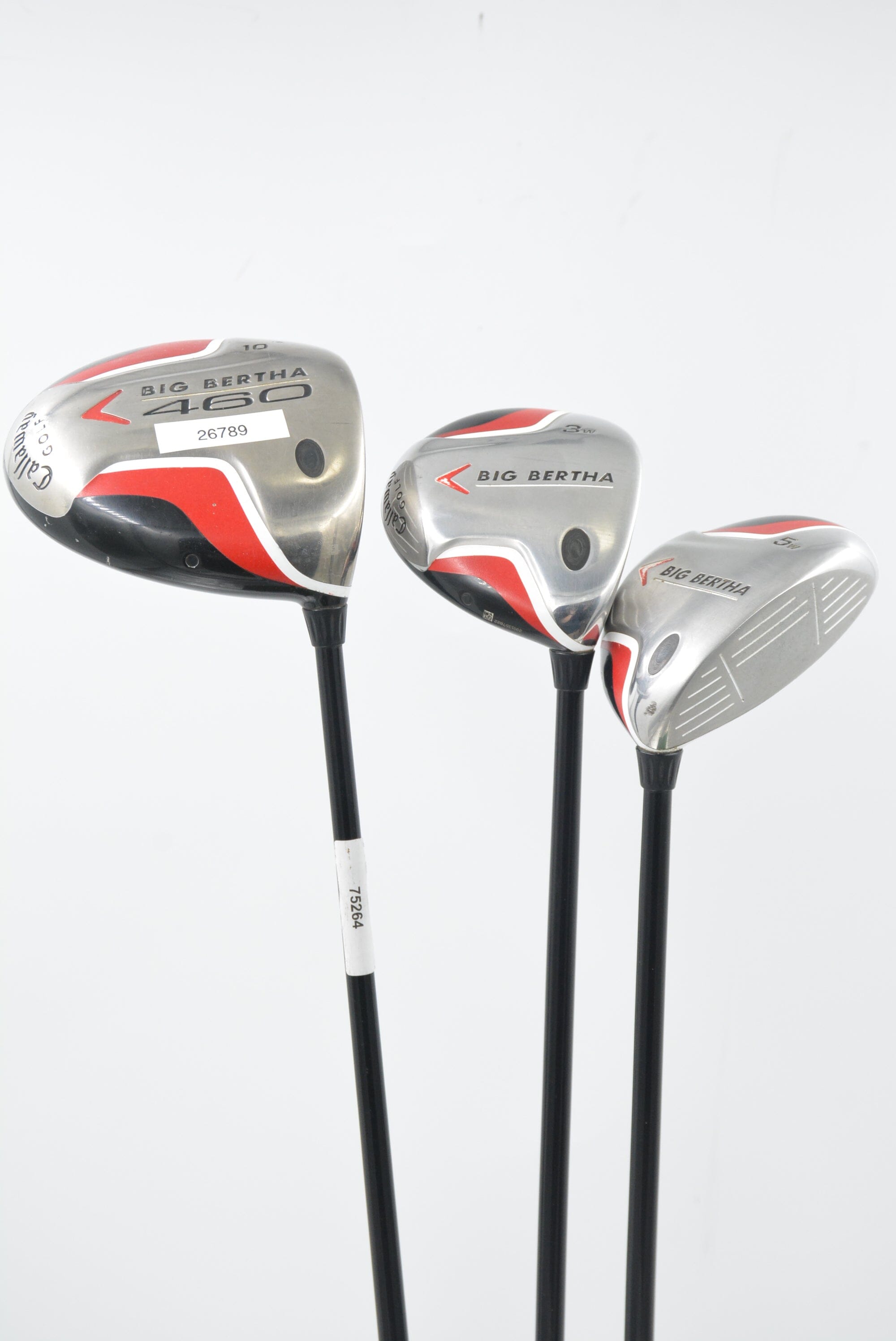 Callaway Big Bertha 460 D, 3W, 5W Wood Set R Flex Golf Clubs GolfRoots 