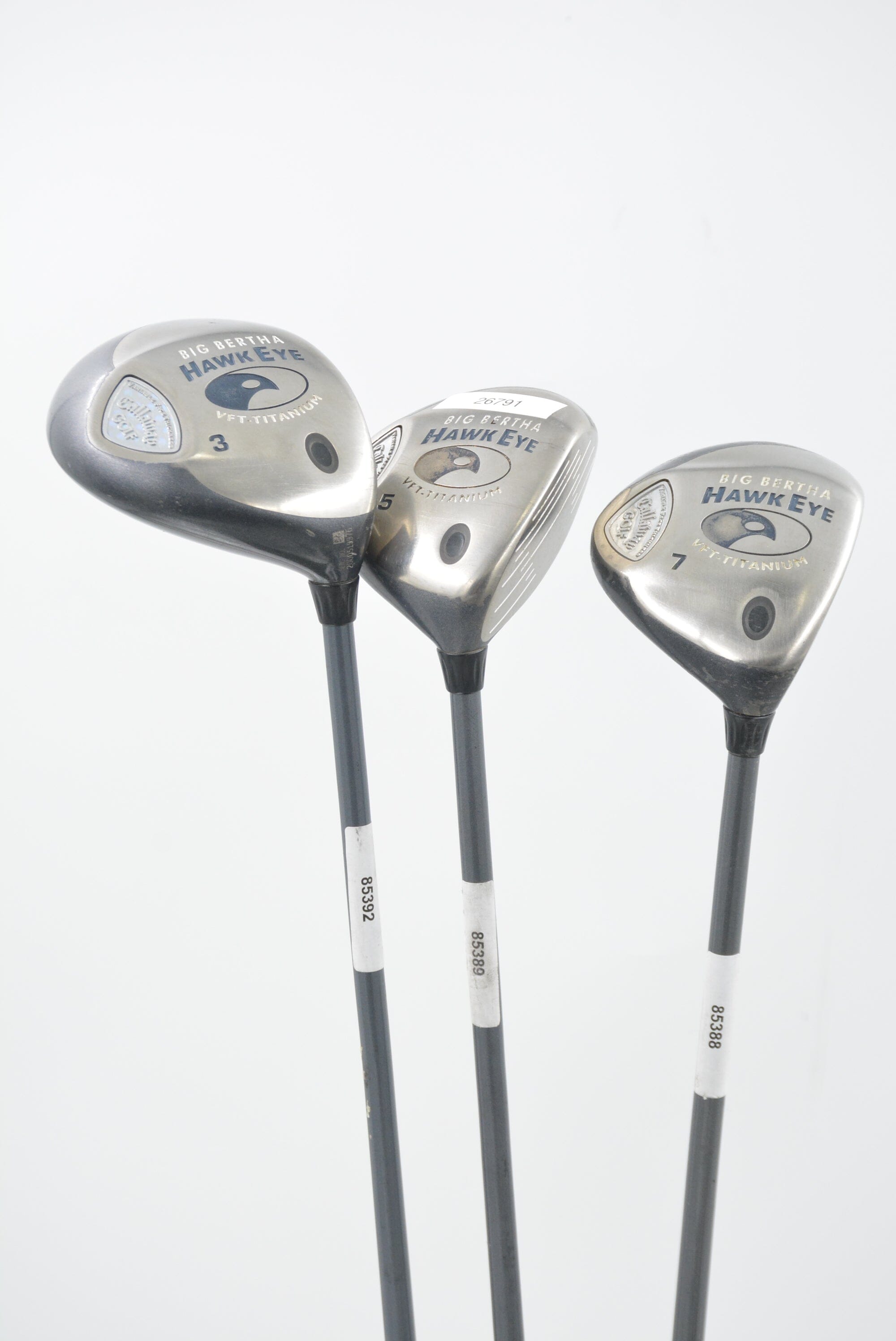 Women's Callaway Hawk Eye VFT Titanium 3W, 5W, 7W Wood Set W Flex Golf Clubs GolfRoots 