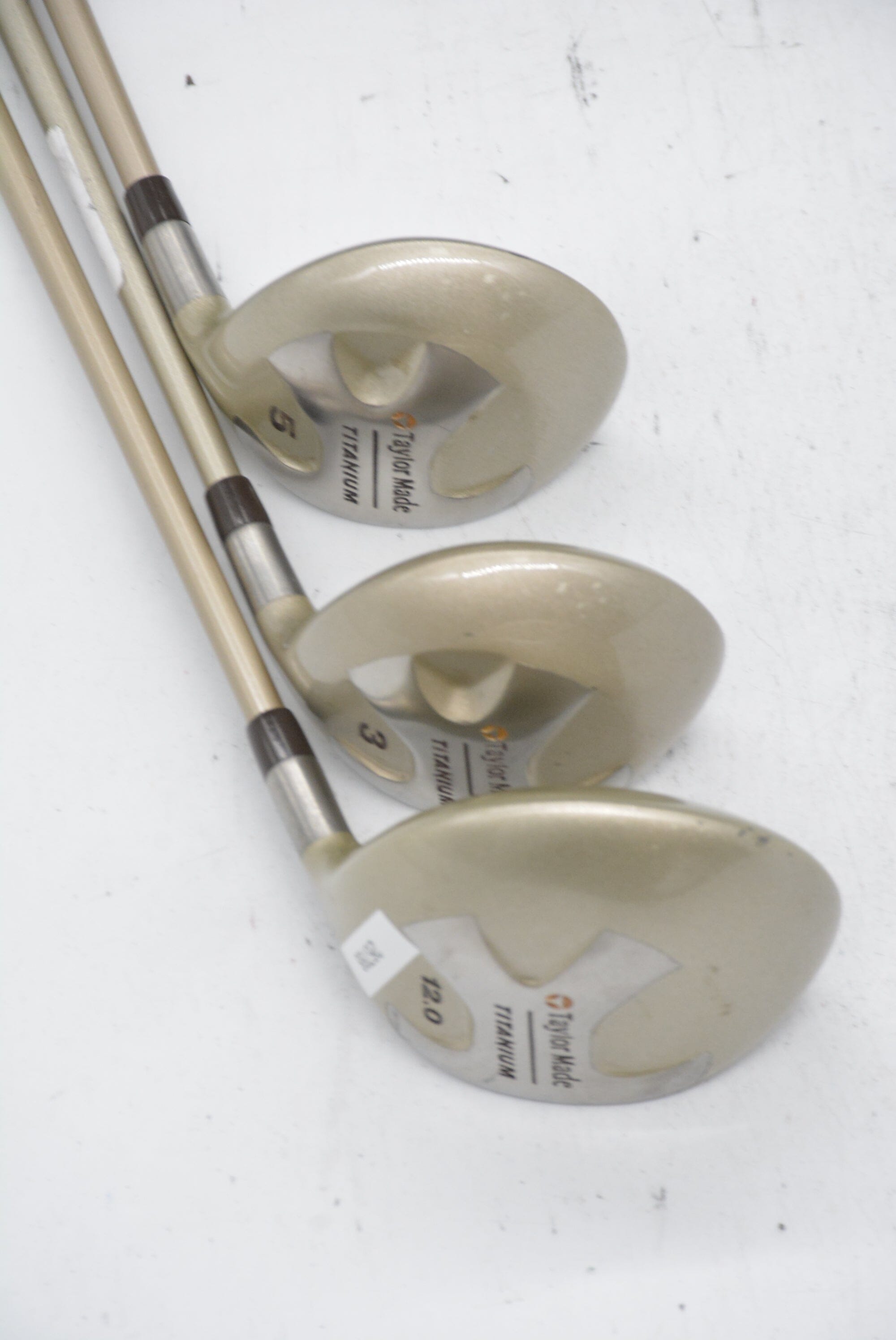 Women's TaylorMade Titanium D, 3W, 5W Wood Set W Flex Golf Clubs GolfRoots 