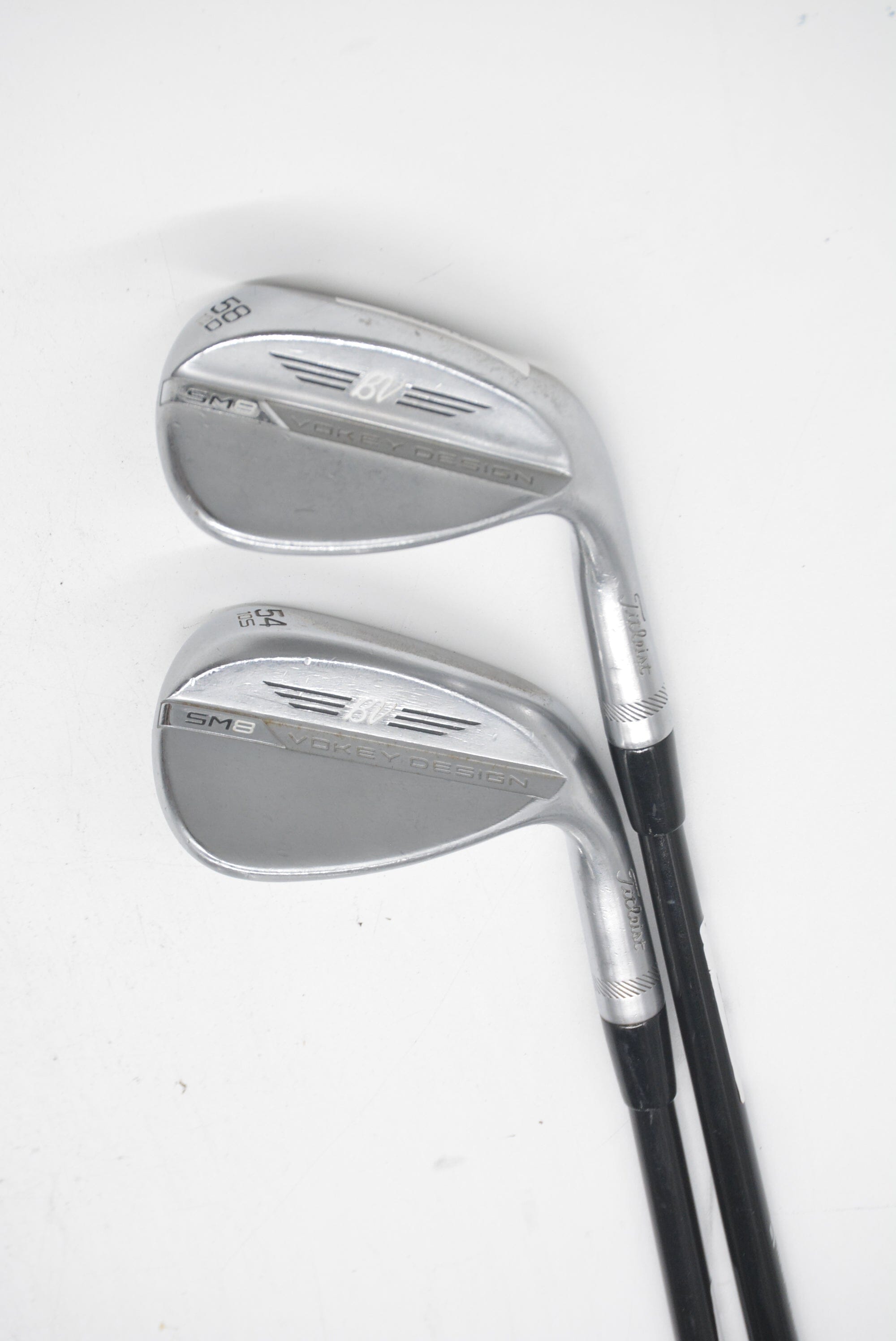 Titleist Vokey SM8 Brushed Steel 54 & 58 Degree Wedge Set S Flex Golf Clubs GolfRoots 