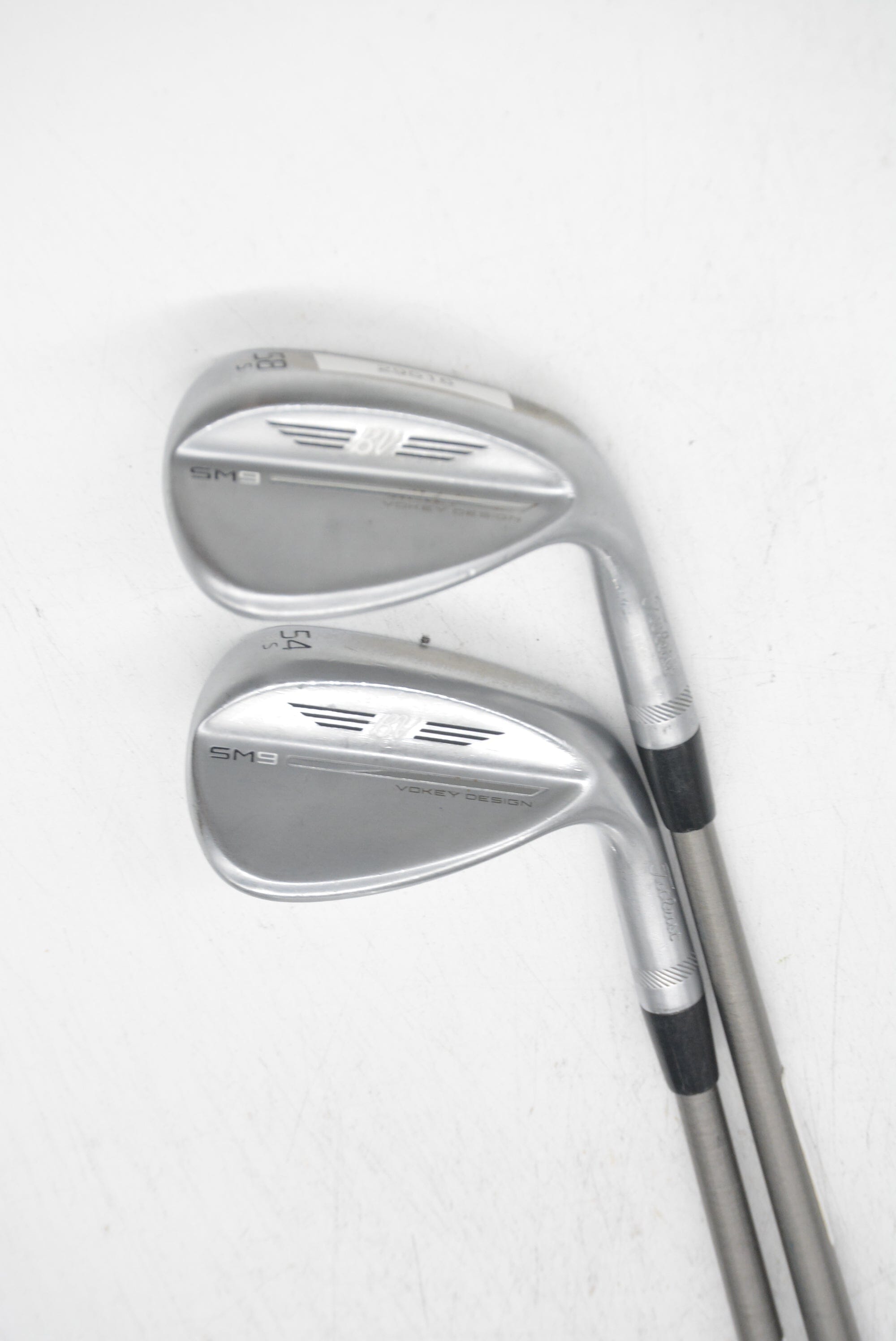 Titleist Vokey SM9 Brushed Steel 54 & 58 Degree Wedge Set R Flex Golf Clubs GolfRoots 