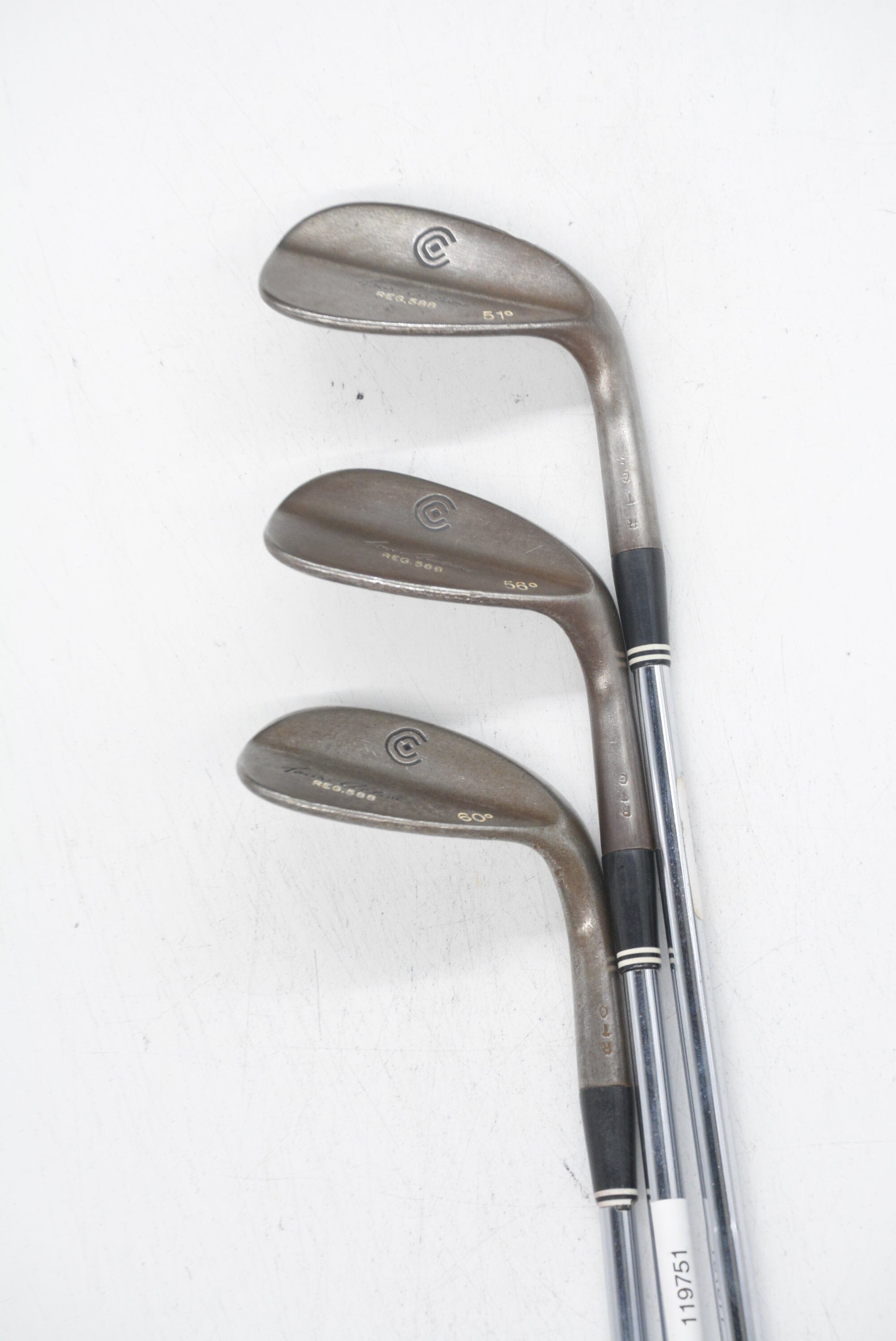 Cleveland 588 Tour Action 51, 56, 60 Degree Wedge Set S Flex Golf Clubs GolfRoots 