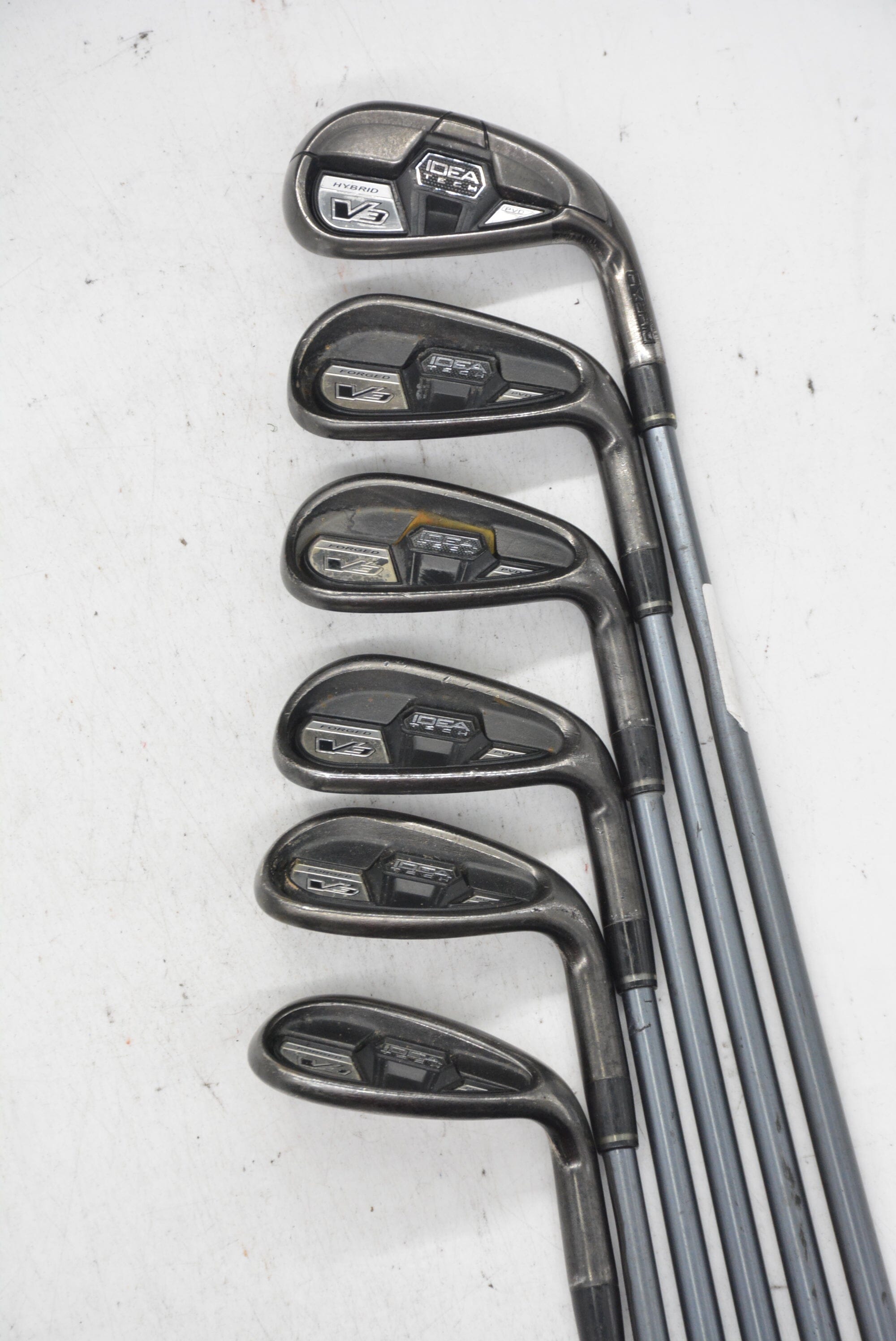 Adams Idea Tech V3 Forged Hybrid 7-PW, SW, LW Iron Set R Flex +0.5" Golf Clubs GolfRoots 