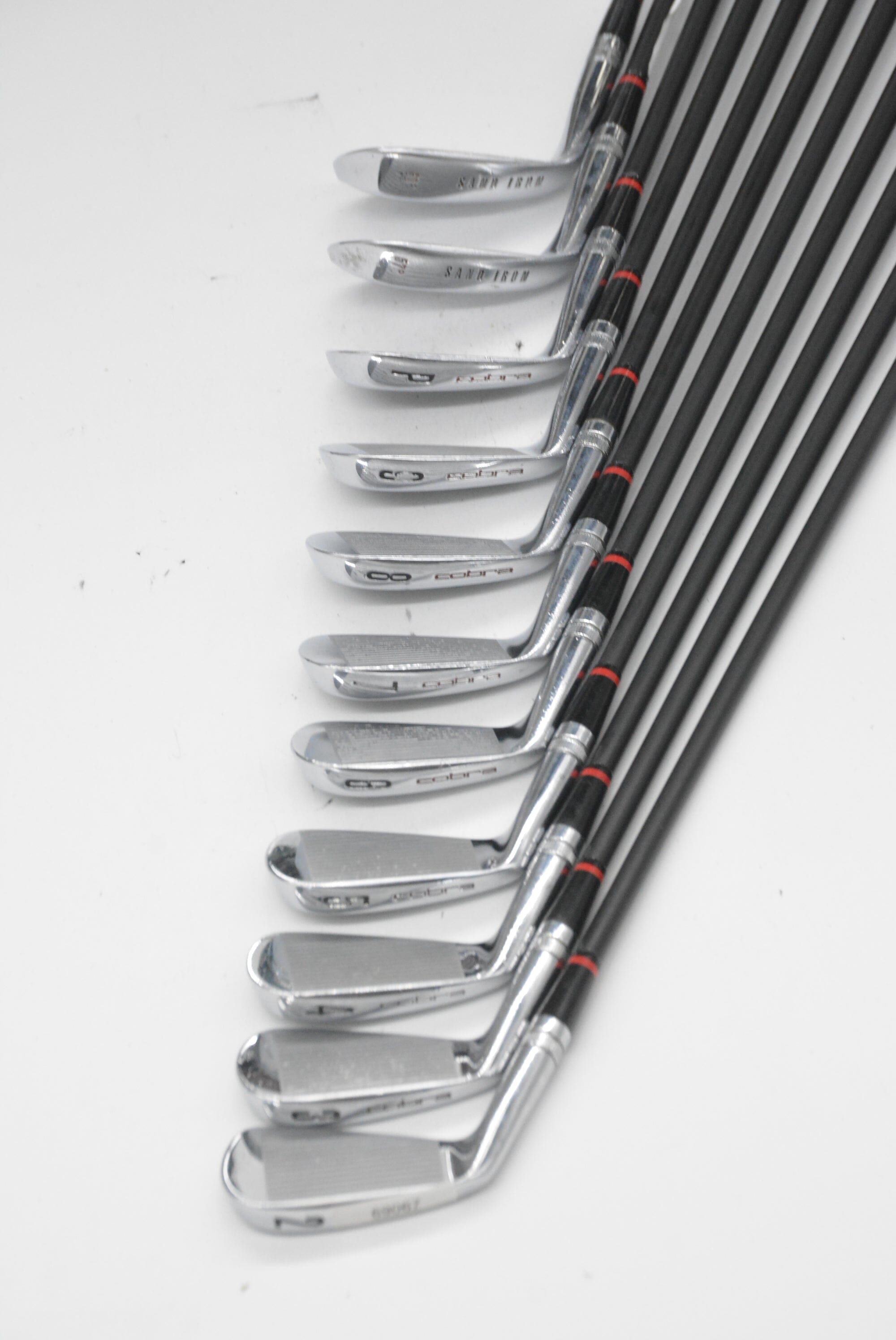 Cobra Greg Norman 2-PW, SW-LW Iron Set S Flex -0.25" Golf Clubs GolfRoots 