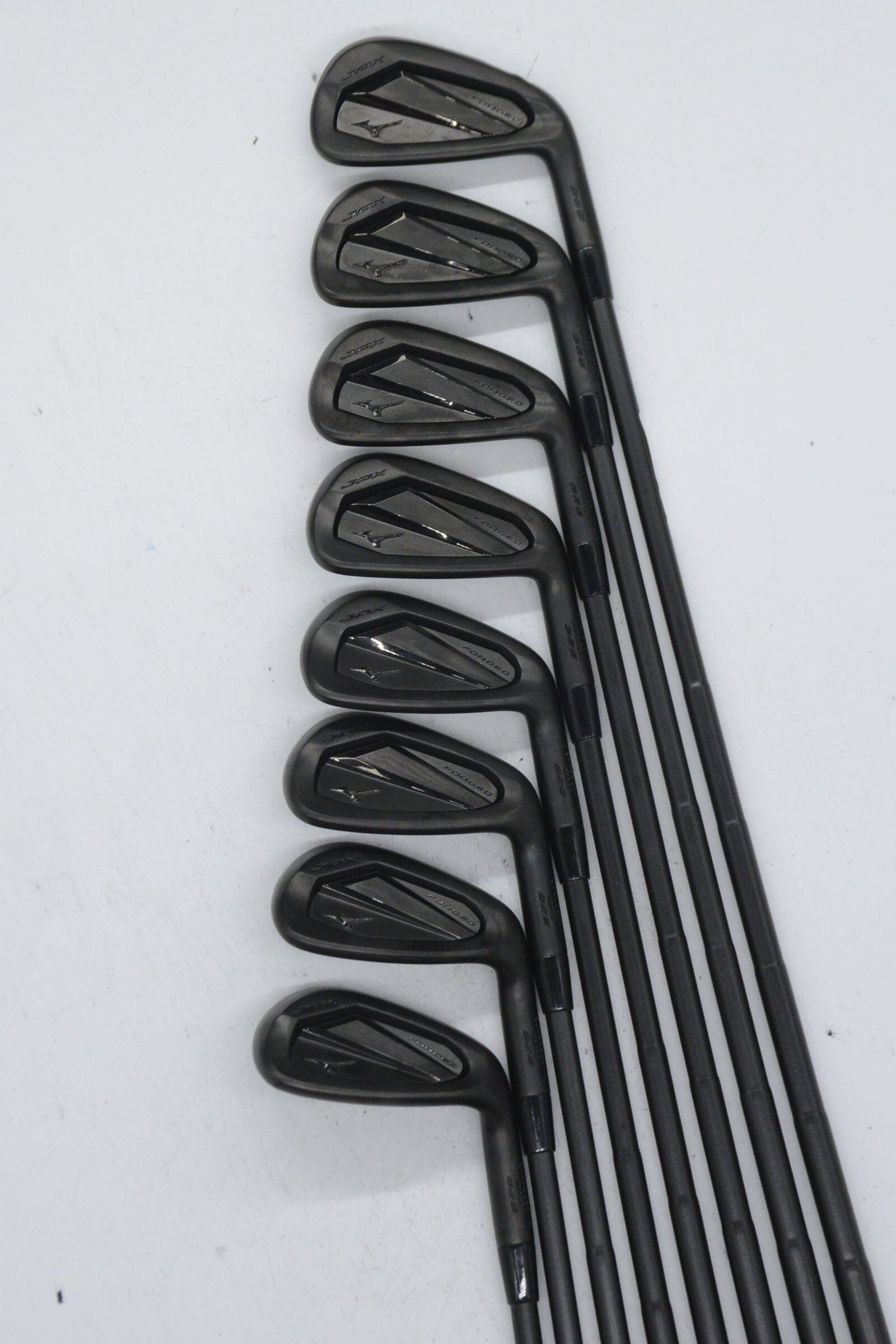 Mizuno JPX 925 Forged Black 4-GW Iron Set X Flex +0.75" Golf Clubs GolfRoots 