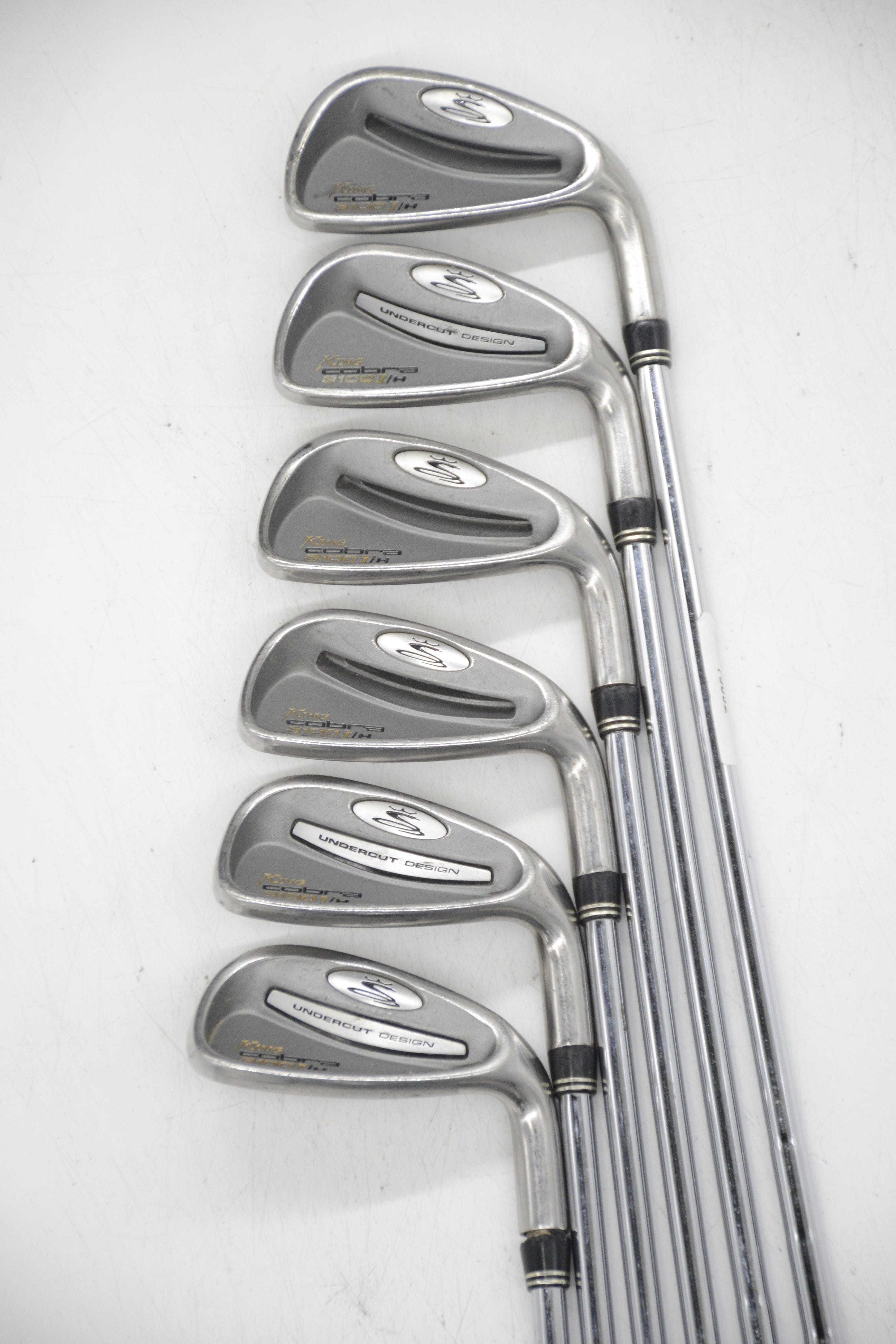 Cobra 3100 I/H 4-5, 7-PW Iron Set S Flex +0.5" Golf Clubs GolfRoots 