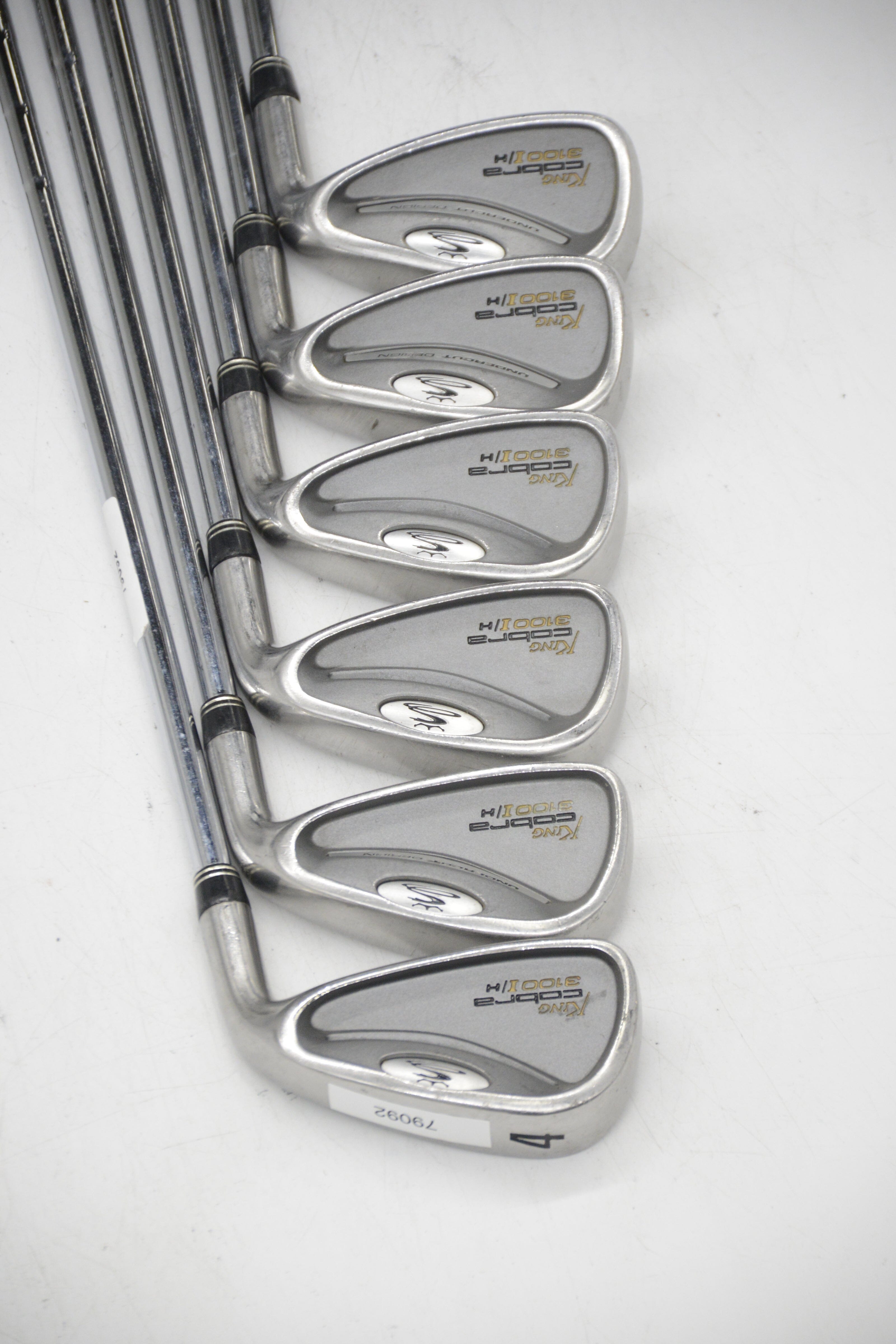 Cobra 3100 I/H 4-5, 7-PW Iron Set S Flex +0.5" Golf Clubs GolfRoots 