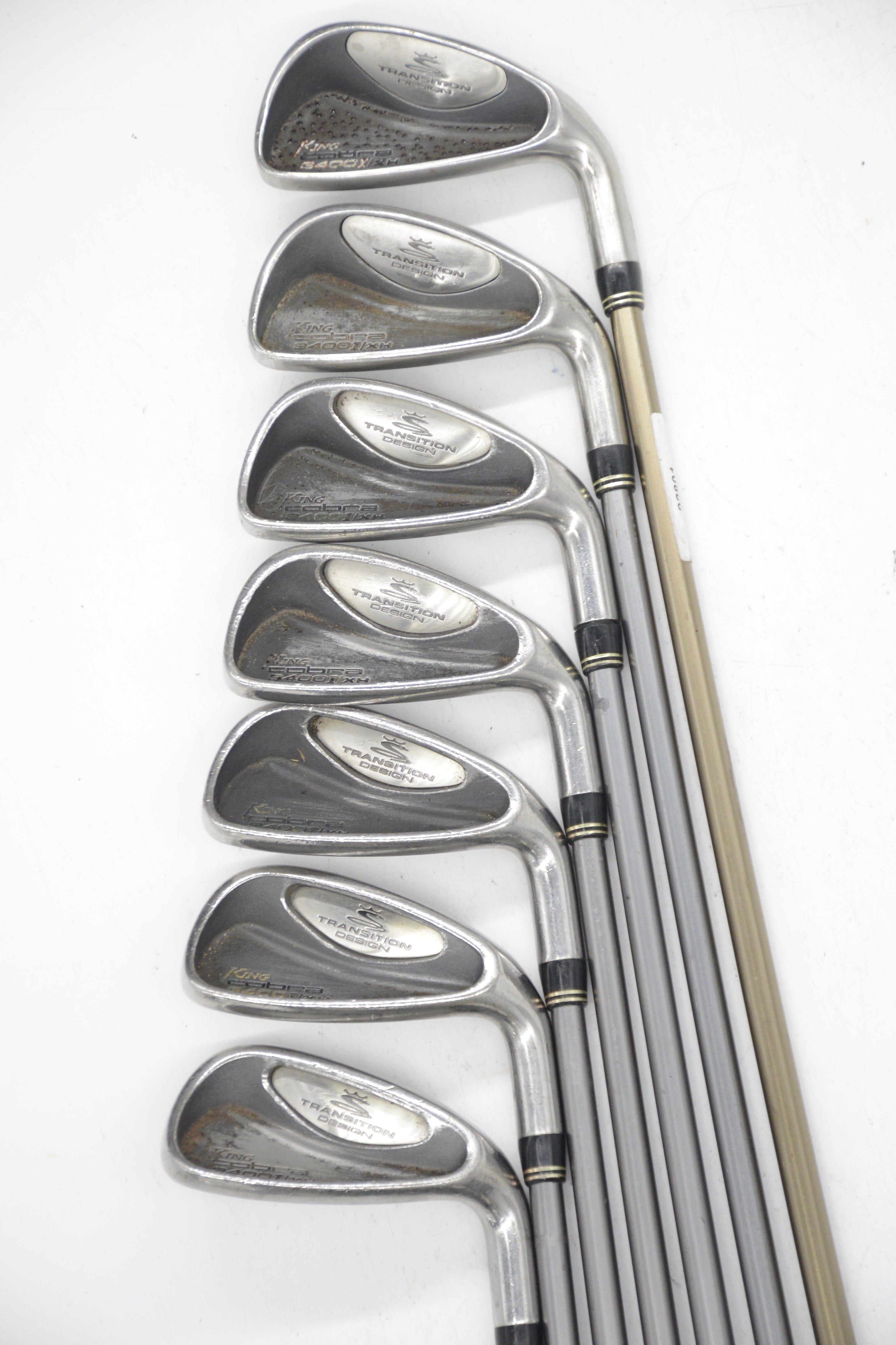 Cobra 3400 I/Xh 3-4, 6-PW Iron Set R Flex -0.5" Golf Clubs GolfRoots 