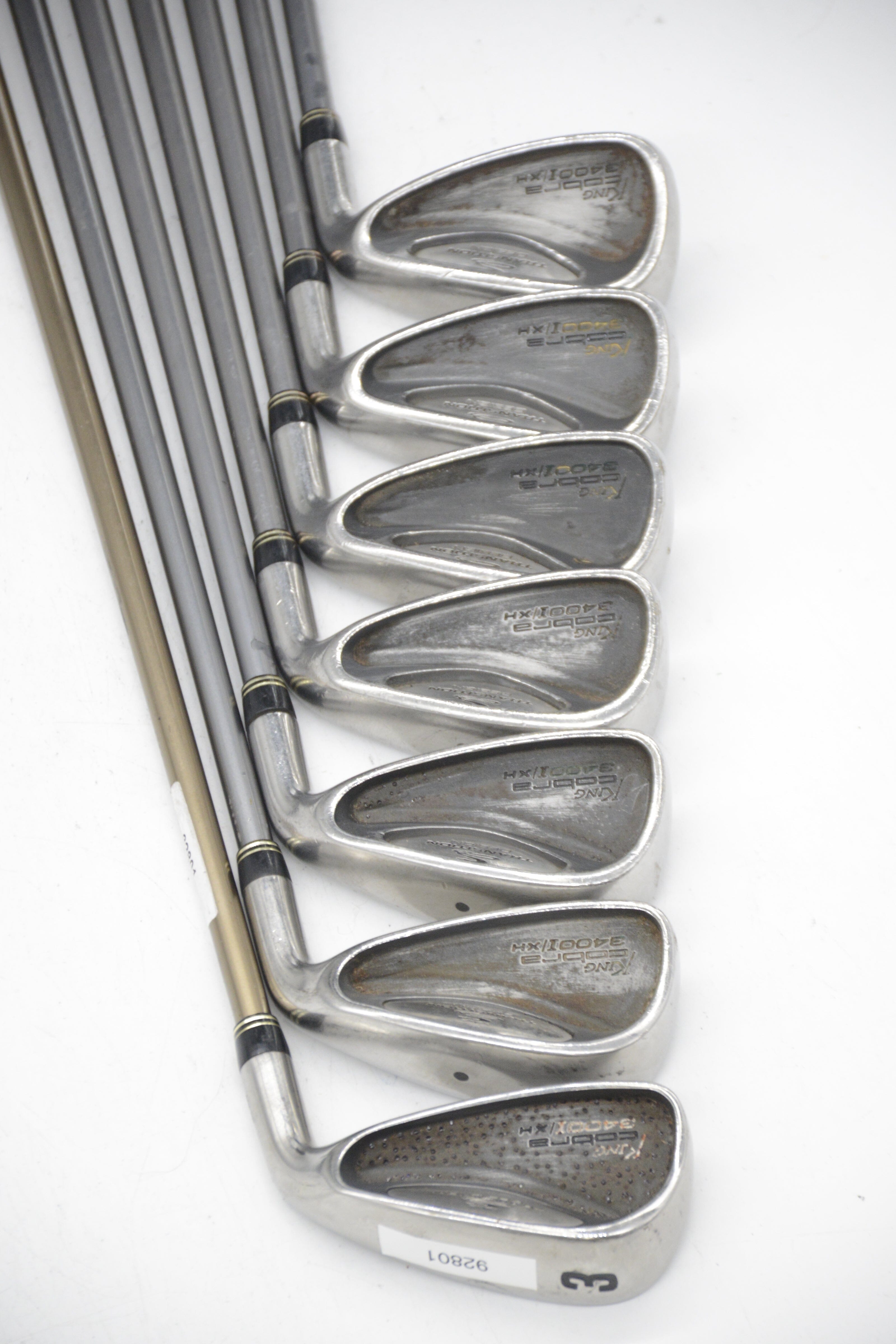 Cobra 3400 I/Xh 3-4, 6-PW Iron Set R Flex -0.5" Golf Clubs GolfRoots 