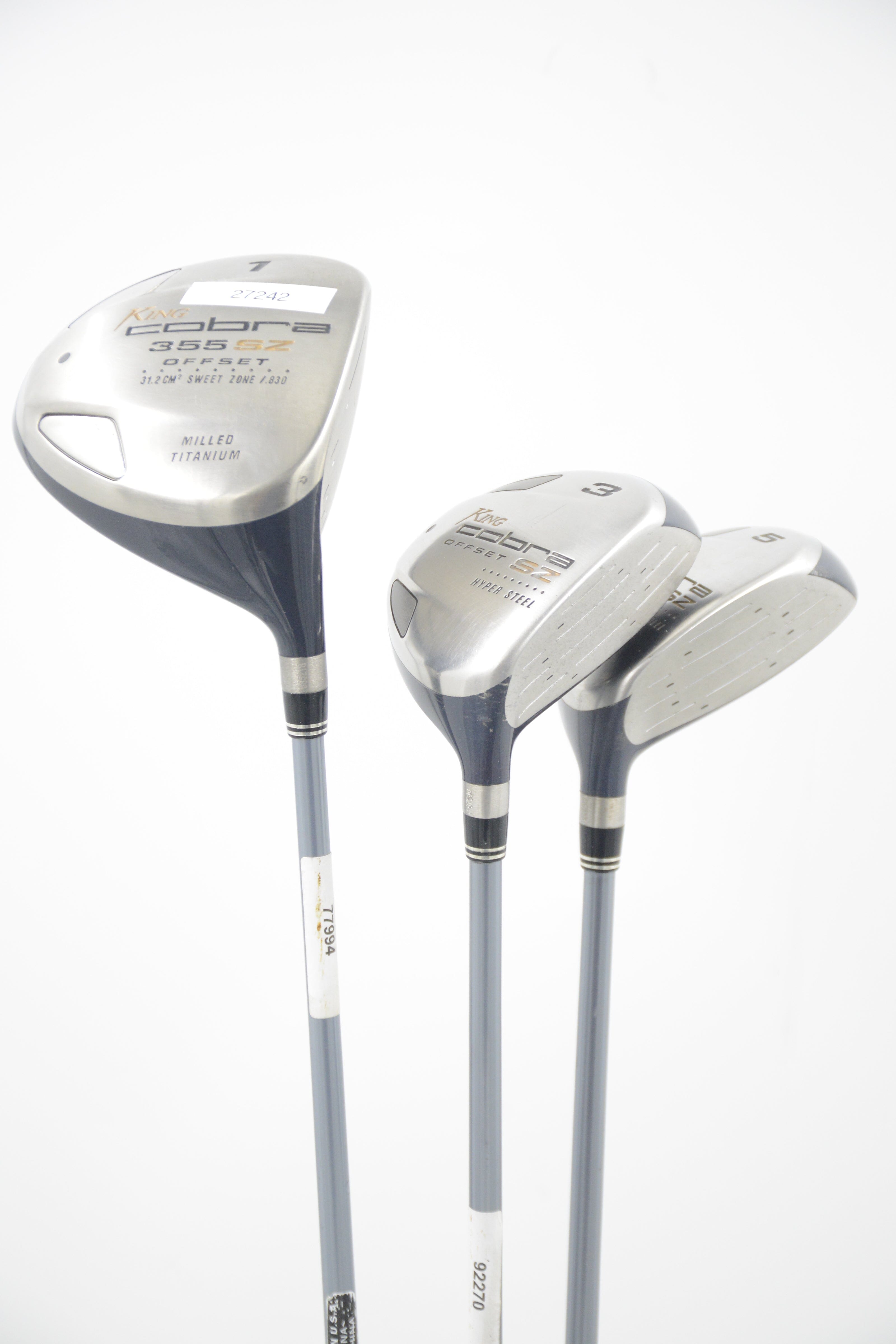 Women's Cobra SZ 355 Offset D, 3W, 5W Wood Set W Flex Golf Clubs GolfRoots 