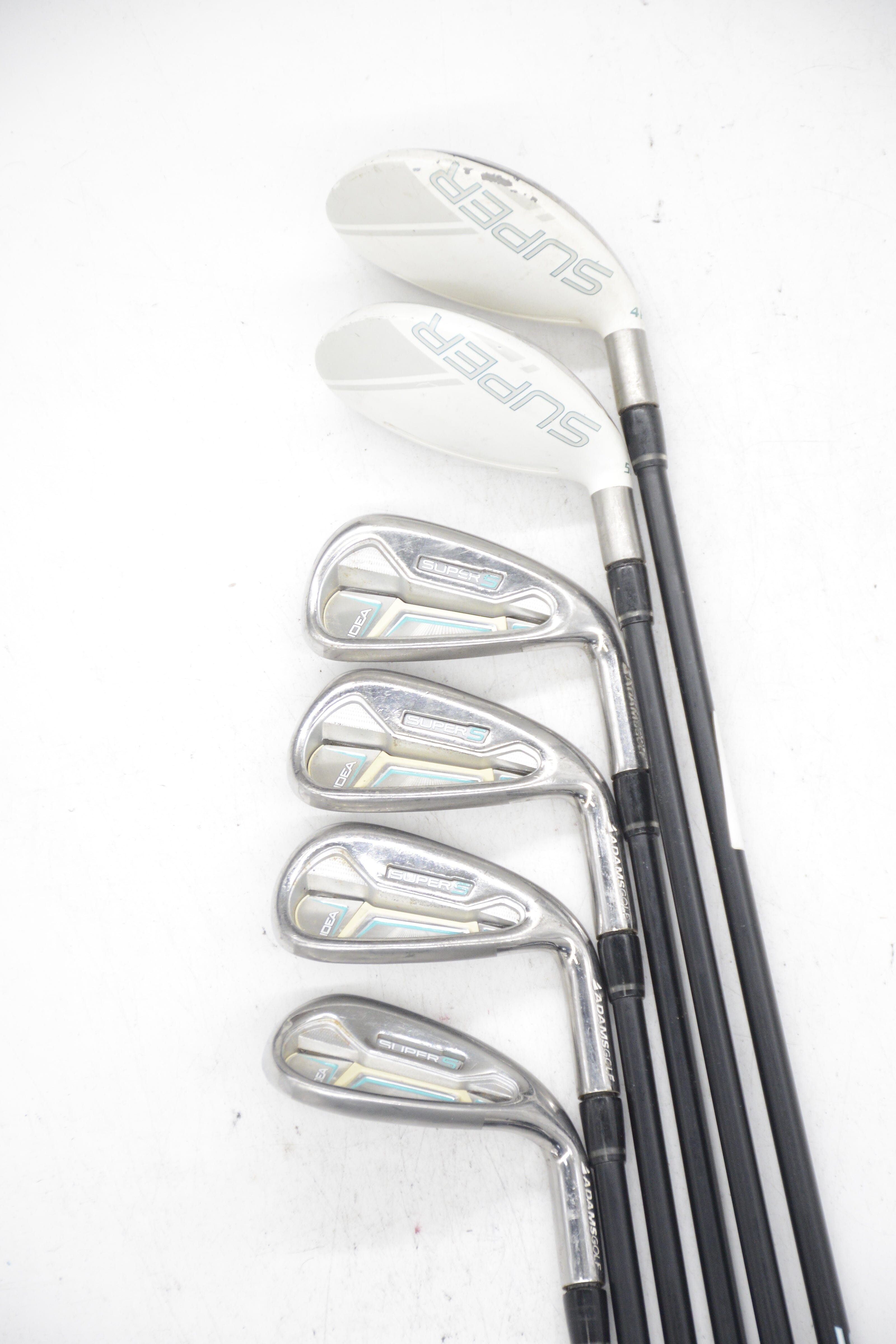 Women's Adams Idea Super S 4H, 5H, 6, 8-9, SW Iron Set W Flex +0.5" Golf Clubs GolfRoots 