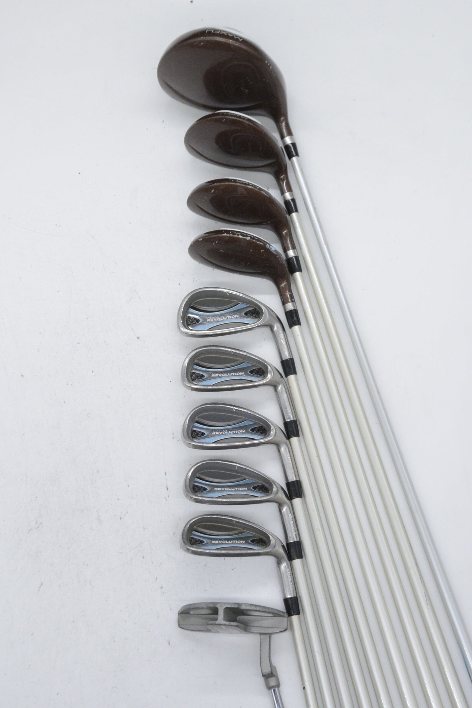 Women's MaxFli Revolution Mixed Full Set W Flex -1" Golf Clubs GolfRoots 