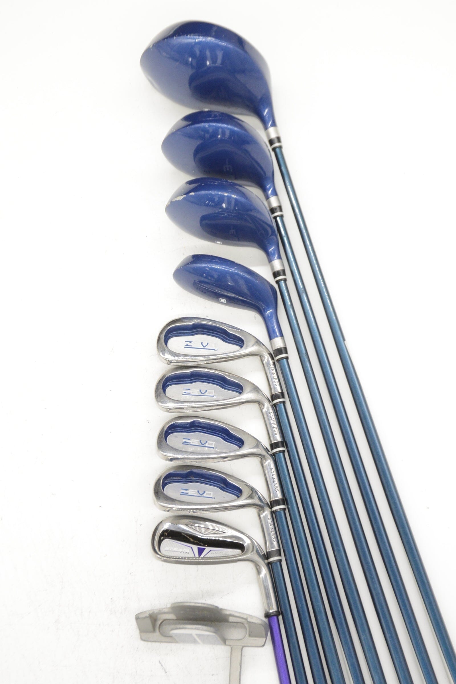 Women's Zevo Stainless Mixed Full Set W Flex Std Length Golf Clubs GolfRoots 