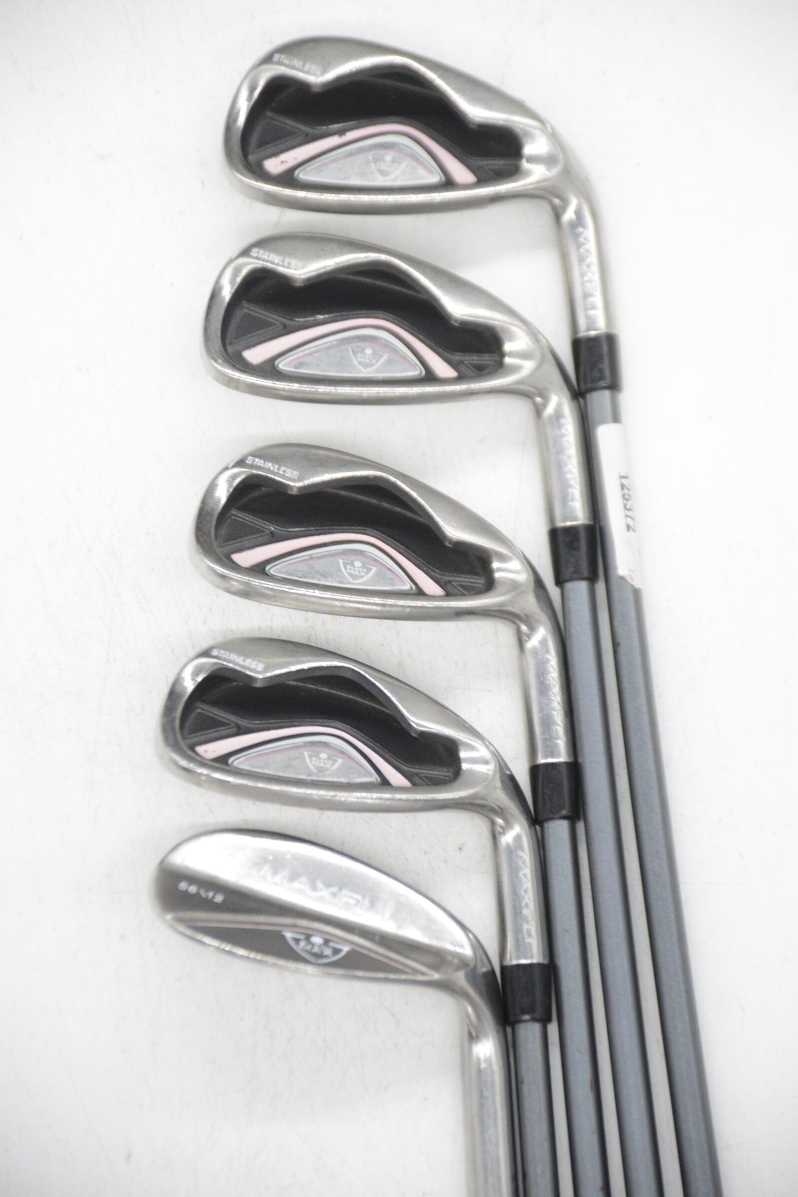 Women's MaxFli Black Max Ladies 7-PW, SW Iron Set W Flex -0.5" Golf Clubs GolfRoots 