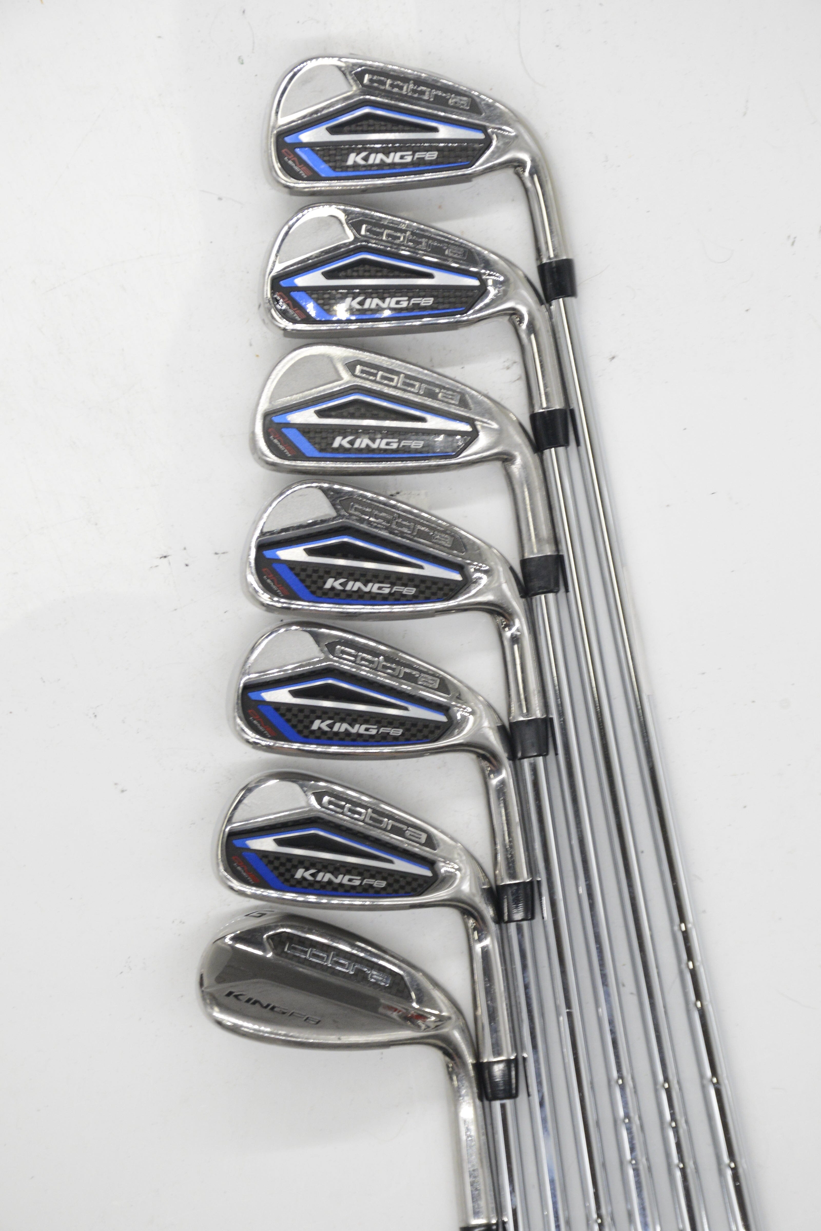 Cobra King F8 One Length 5-GW Iron Set S Flex 37" Golf Clubs GolfRoots 