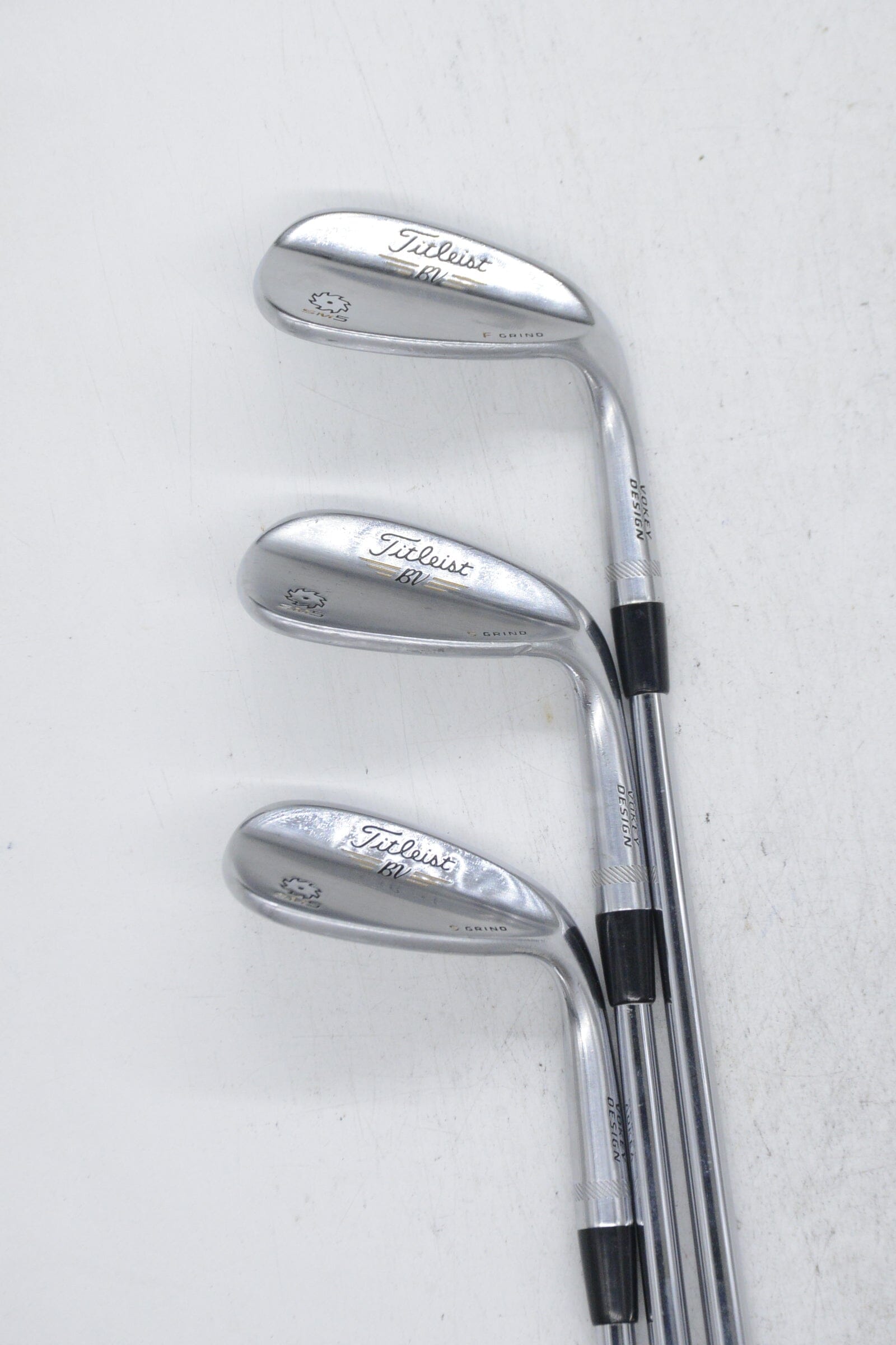 Titleist Vokey SM5 Tour Chrome 52, 56, 60 Degree Wedge Set R Flex Golf Clubs GolfRoots 
