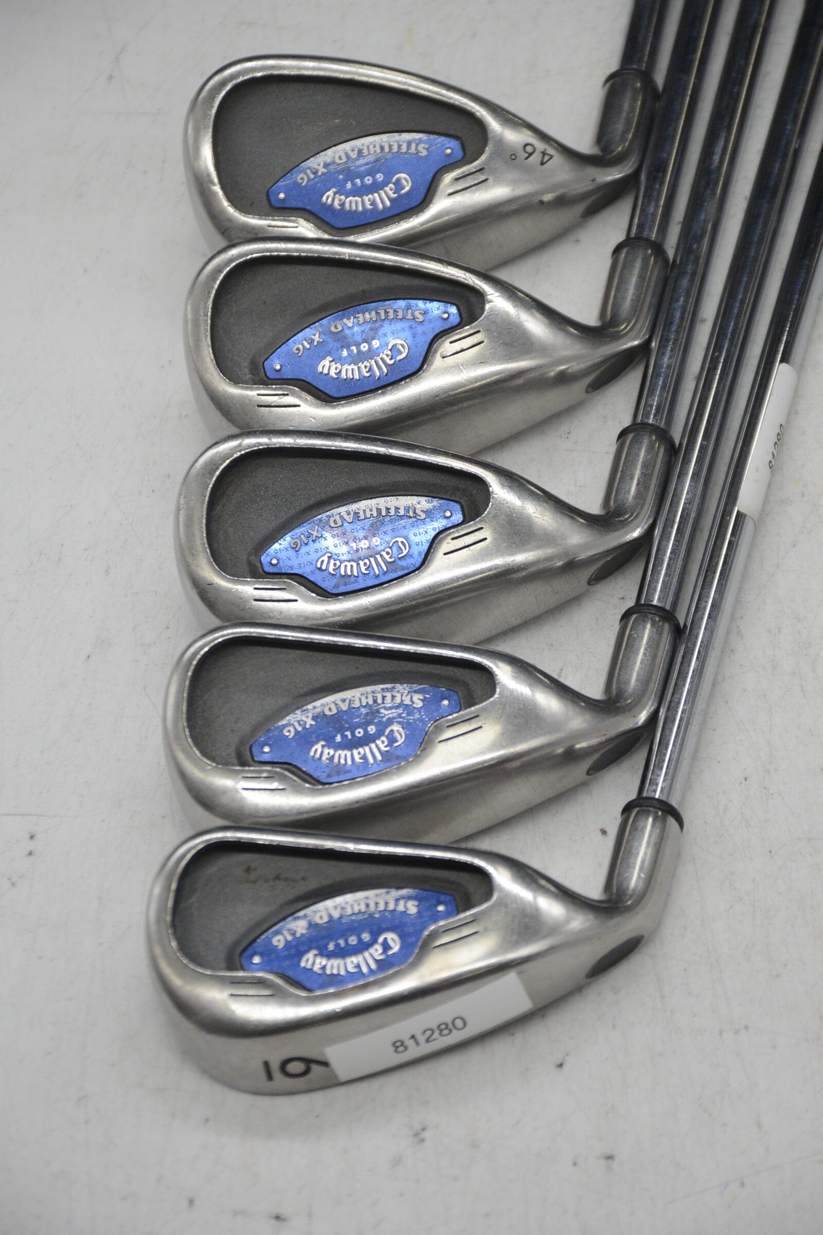 Lefty Callaway Steelhead X-16 6-PW Iron Set R Flex +0.5" Golf Clubs GolfRoots 