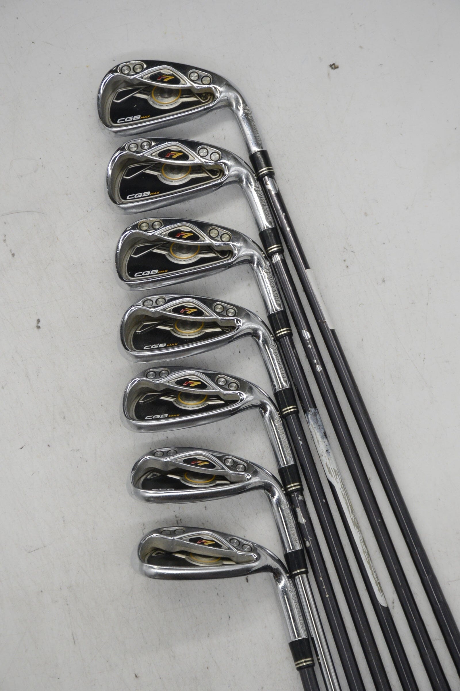 TaylorMade R7 CGB Max 5-7, 9, PW, SW, LW Iron Set R Flex +0.25" Golf Clubs GolfRoots 