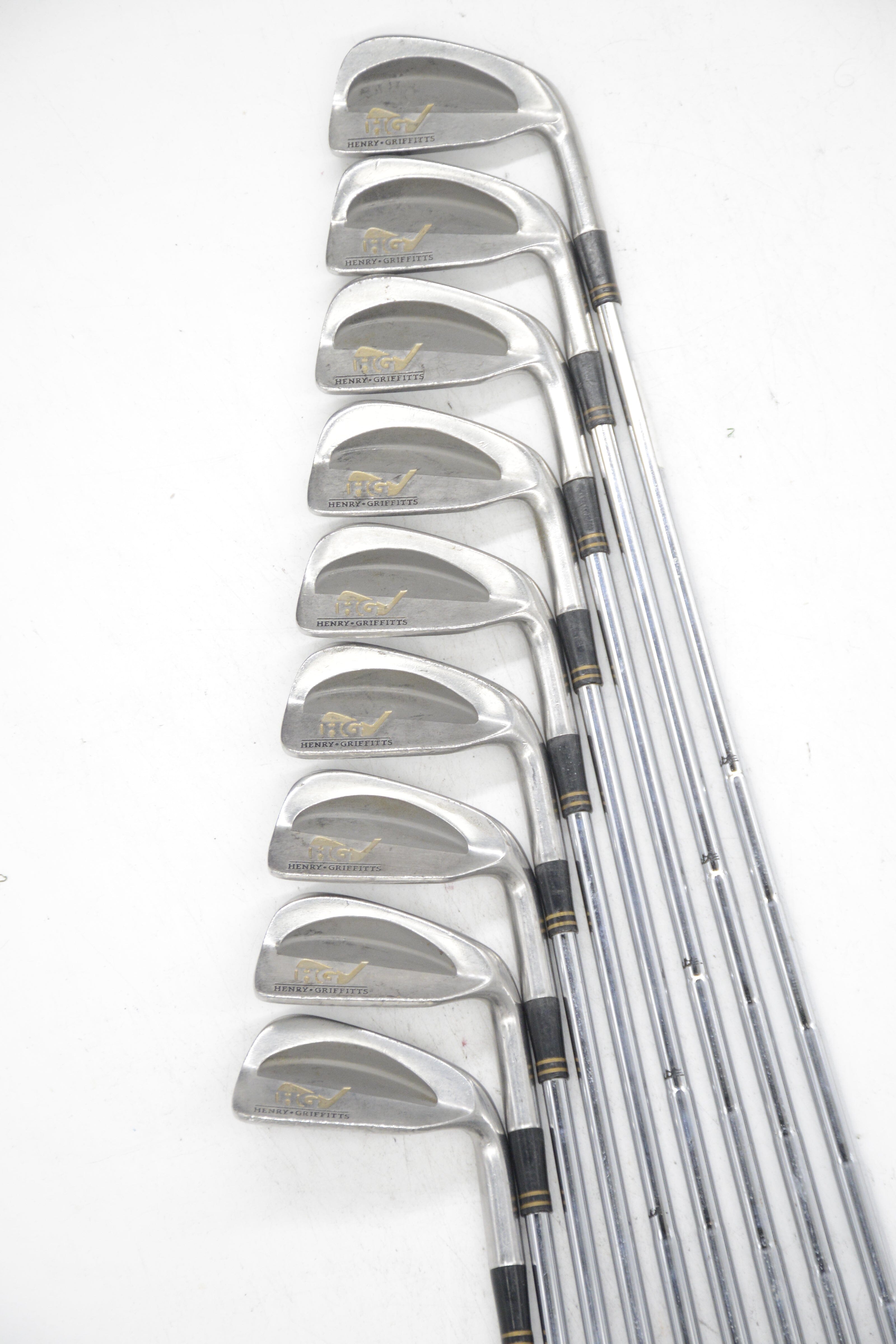 Henry Griffitts Stainless 2-PW Iron Set R Flex +0.5" Golf Clubs GolfRoots 