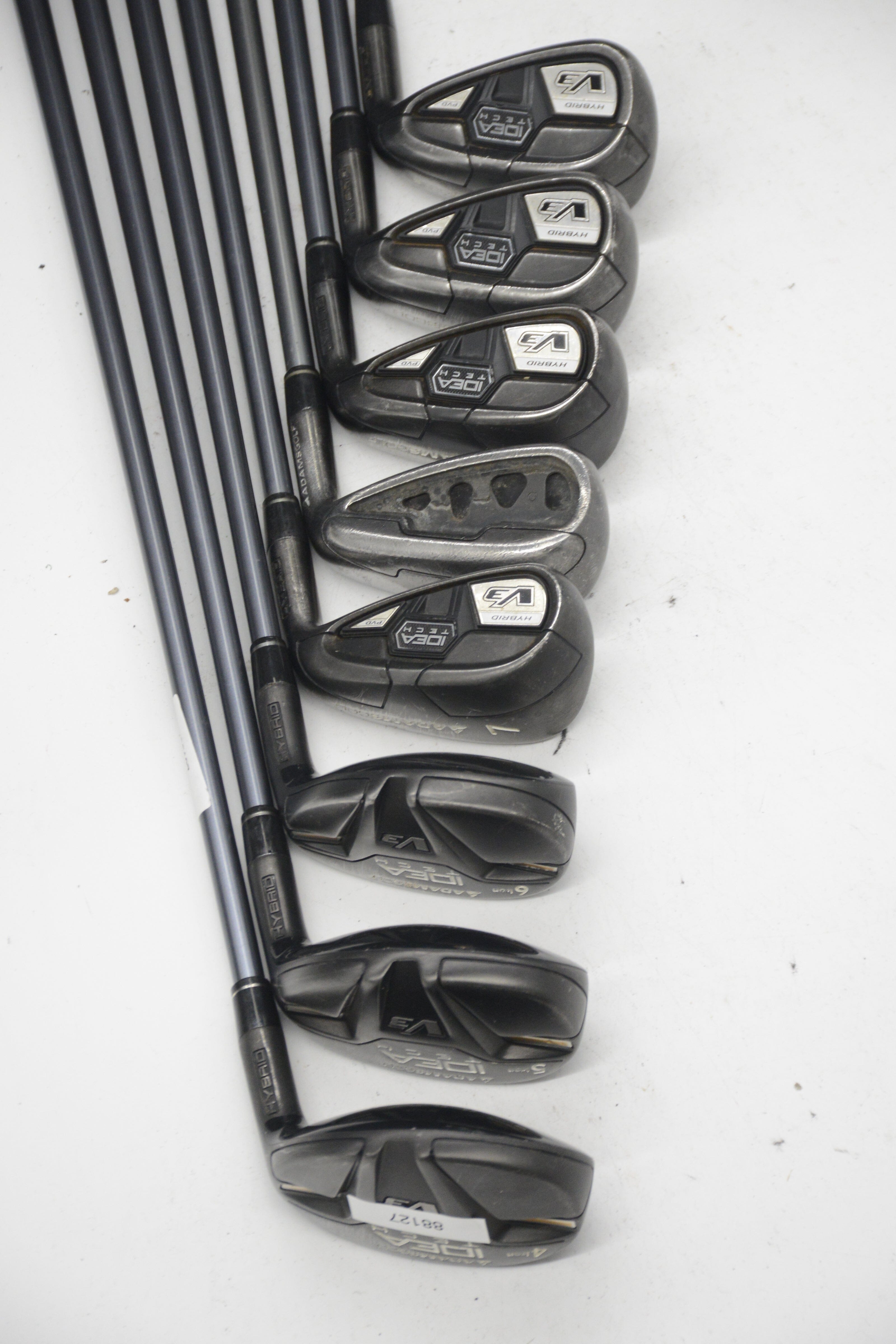 Adams Idea Tech V3 Hybrid 4-GW Iron Set R Flex -1.75" Golf Clubs GolfRoots 