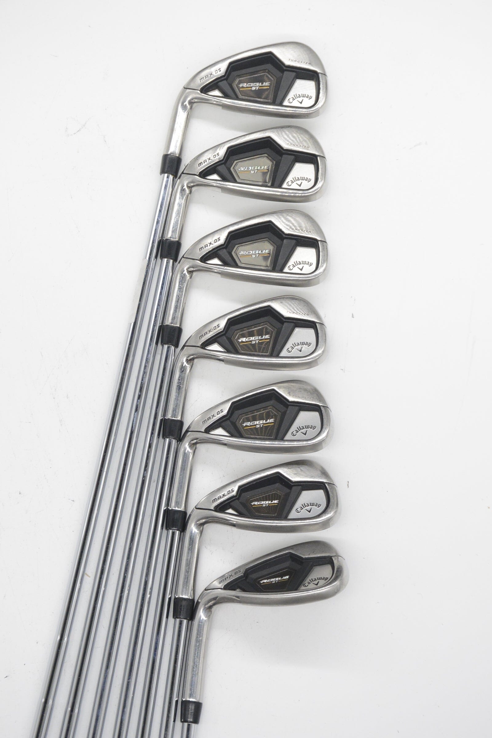Lefty Callaway Rogue ST Max OS 5-PW, SW Iron Set R Flex -0.5" Golf Clubs GolfRoots 