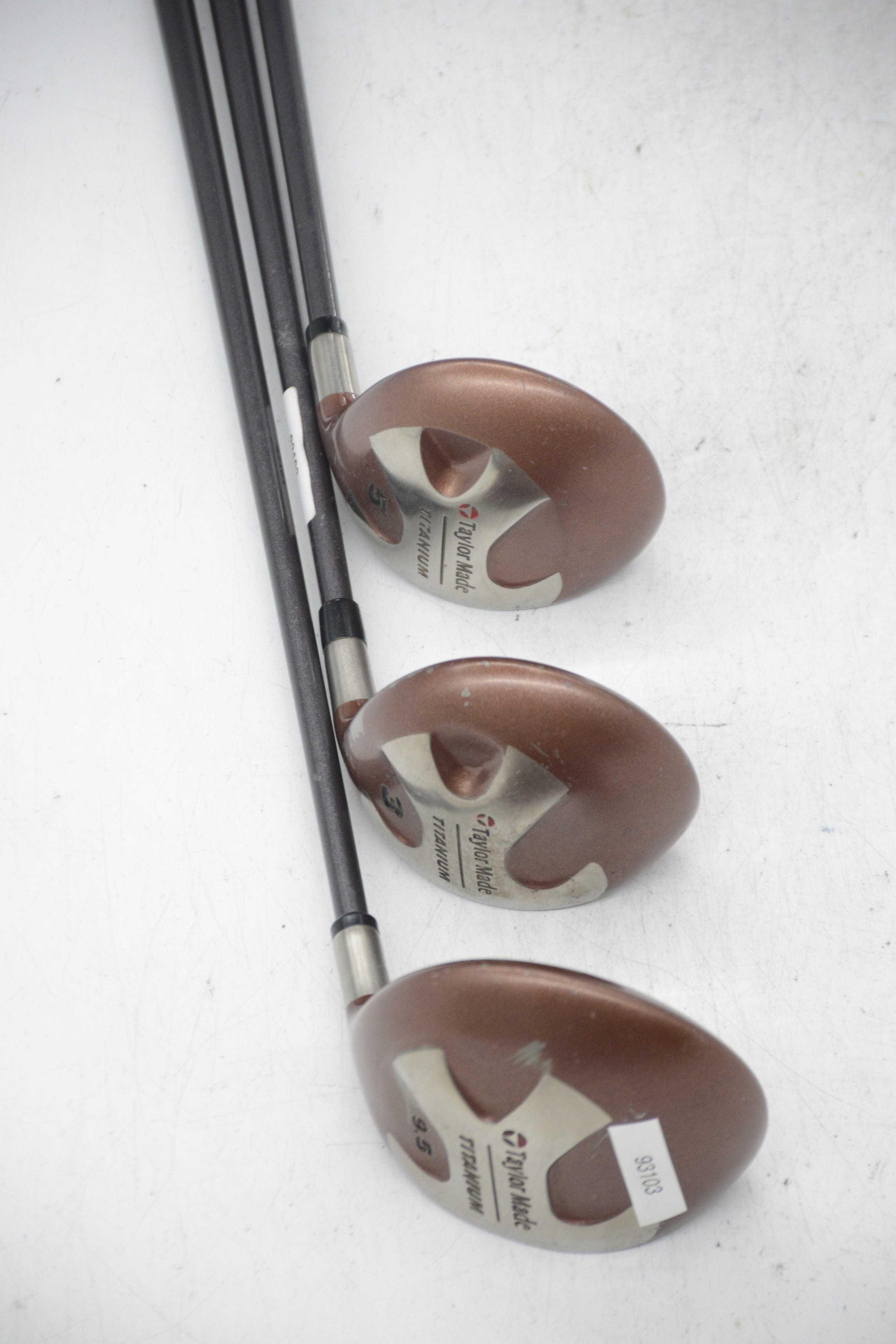 TaylorMade Titanium Bubble D, 3W, 5W Wood Set S Flex Golf Clubs GolfRoots 