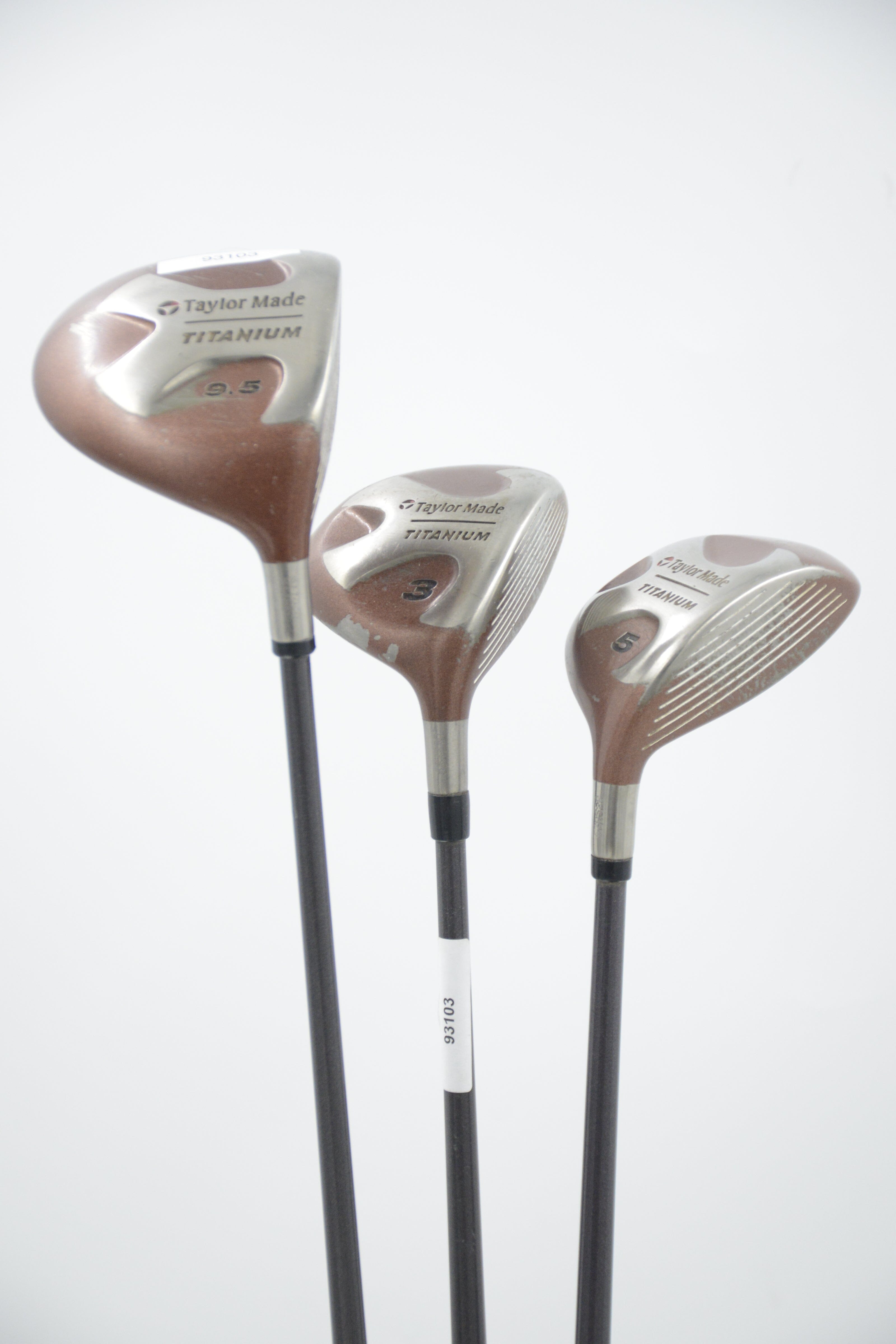 TaylorMade Titanium Bubble D, 3W, 5W Wood Set S Flex Golf Clubs GolfRoots 