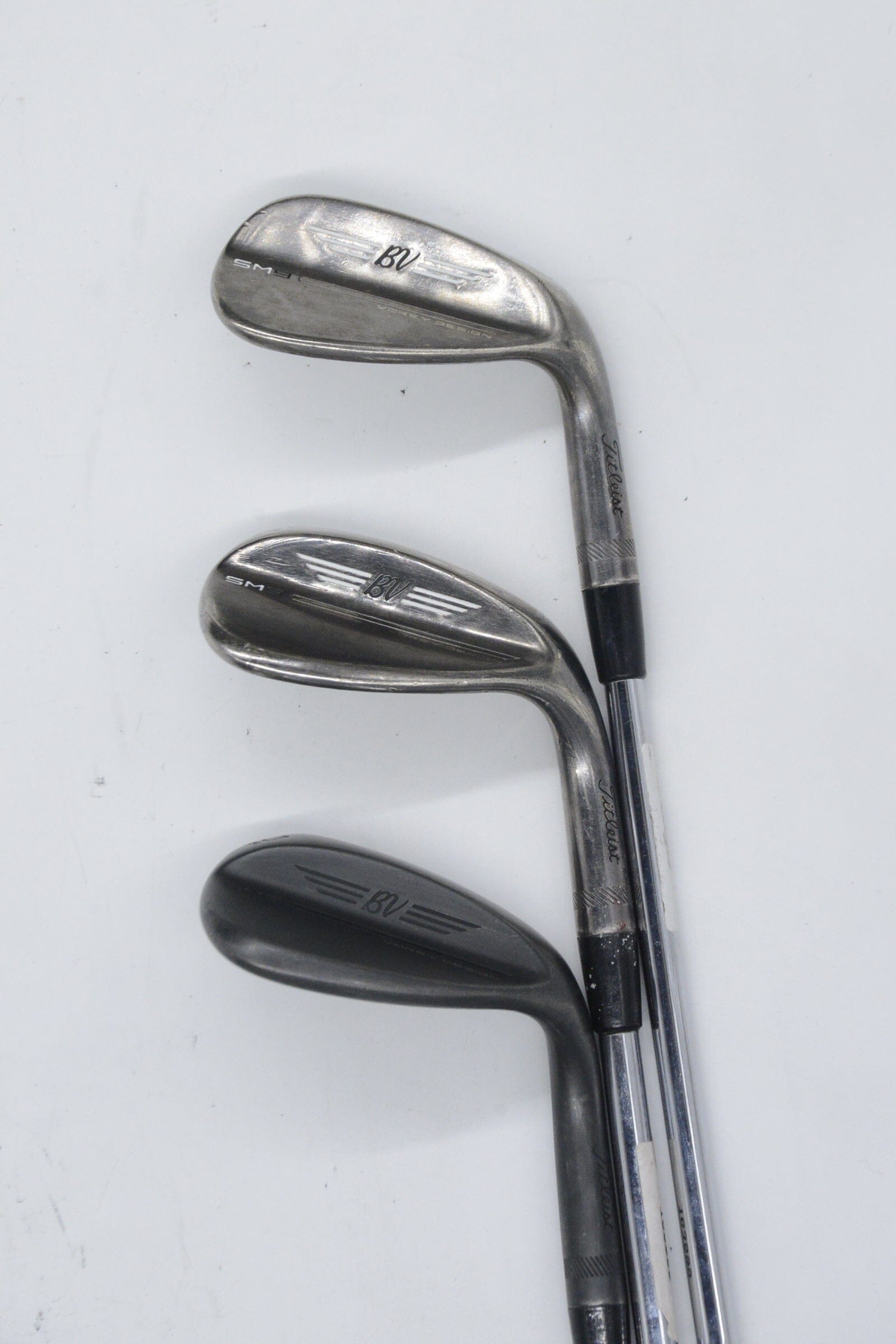 Titleist Vokey SM9 Brushed Steel 50, 56, 60 Degree Wedge Set Wedge Flex Golf Clubs GolfRoots 