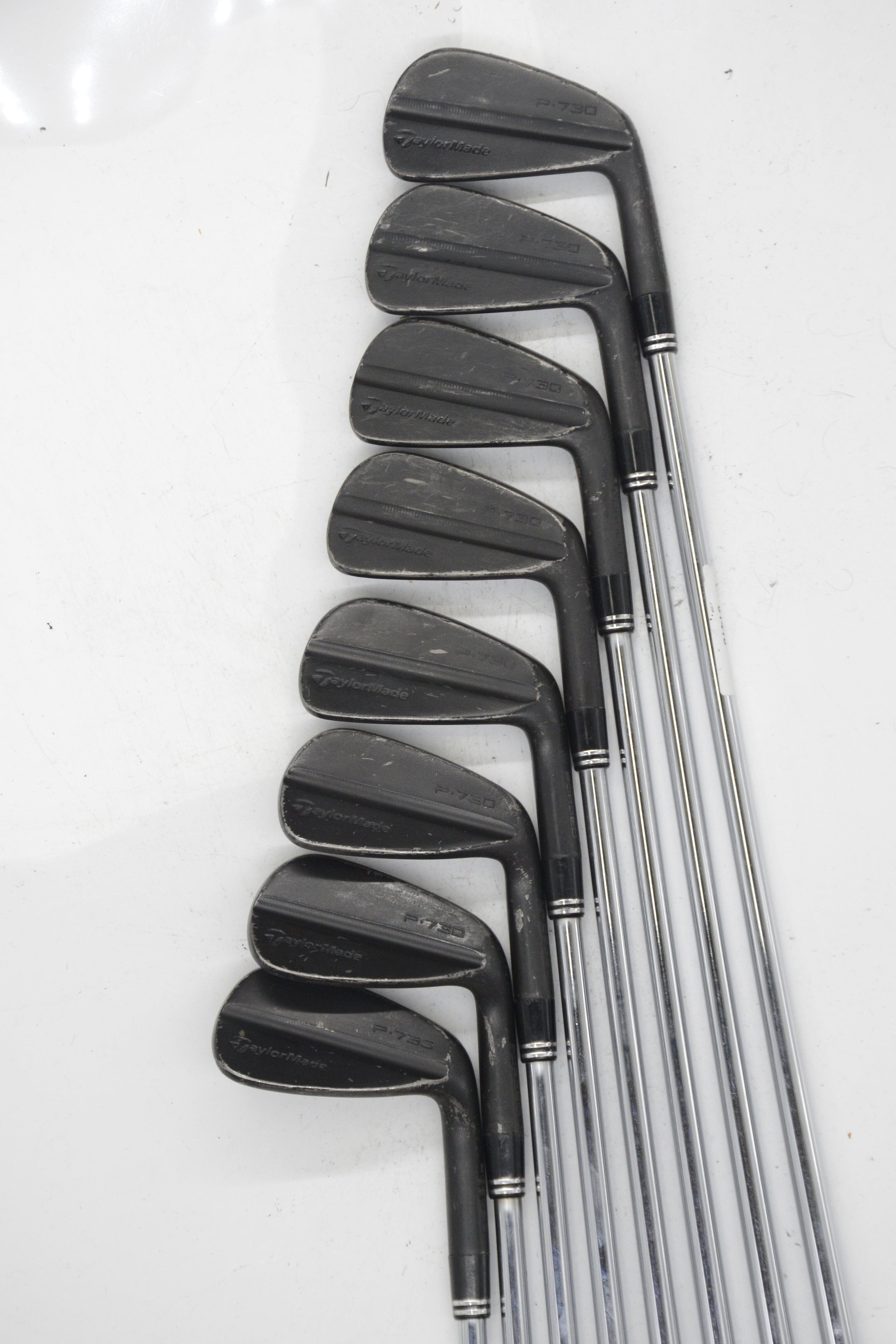 TaylorMade P730 Black Custom 3-PW Iron Set S Flex Std Length Golf Clubs GolfRoots 