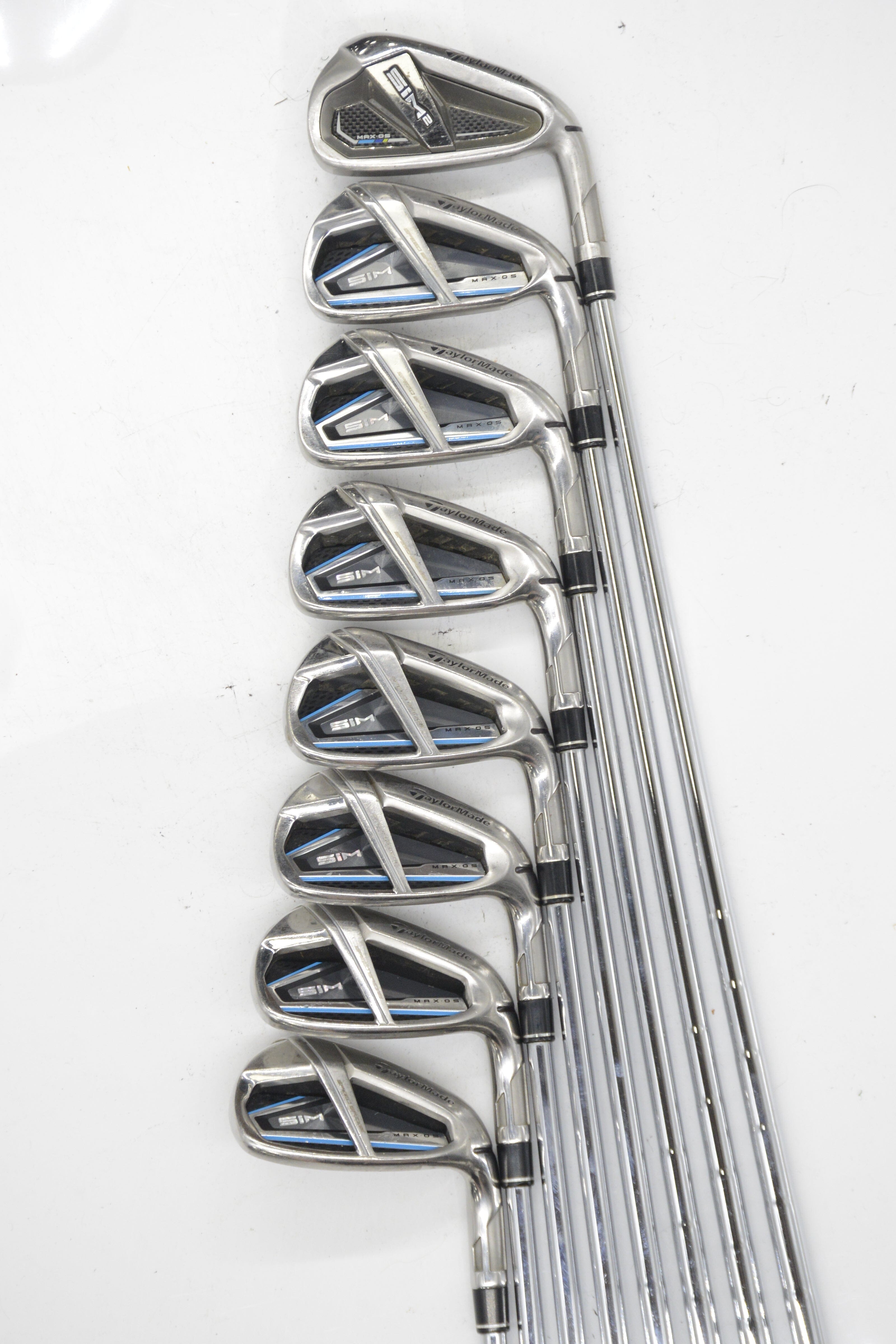 TaylorMade SIM Max OS 4-AW Iron Set S Flex -0.5" Golf Clubs GolfRoots 