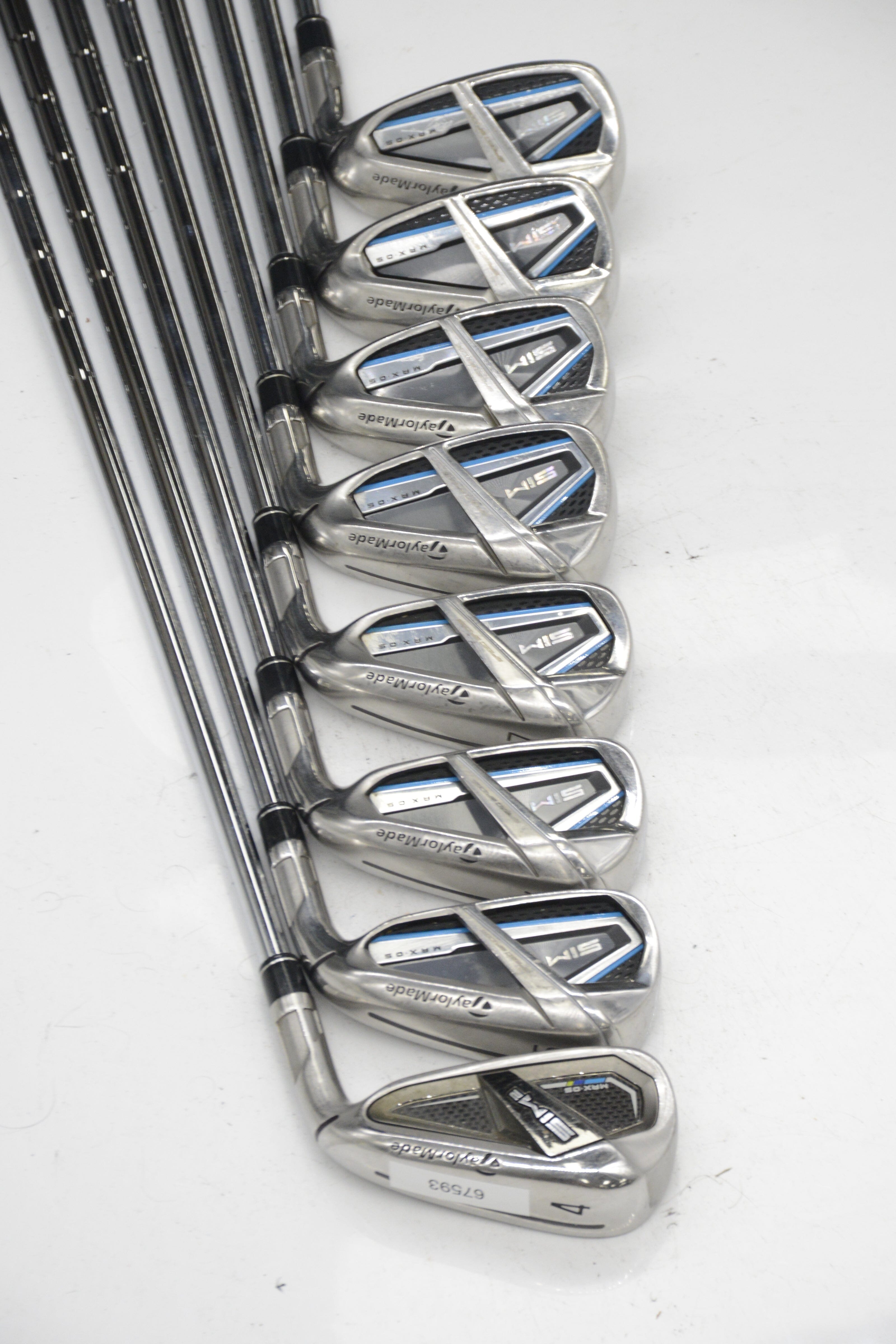 TaylorMade SIM Max OS 4-AW Iron Set S Flex -0.5" Golf Clubs GolfRoots 