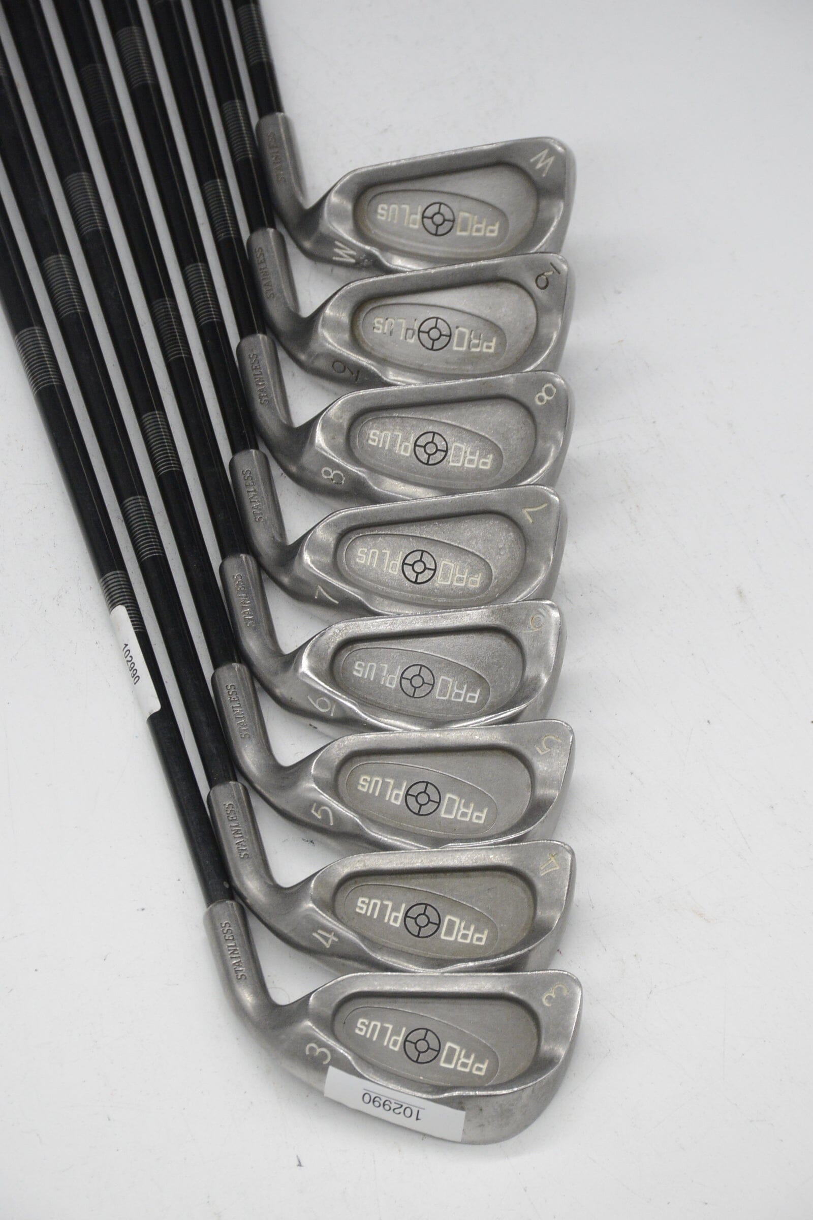 Pro Plus Stainless 3-PW Iron Set R Flex -0.75" Golf Clubs GolfRoots 