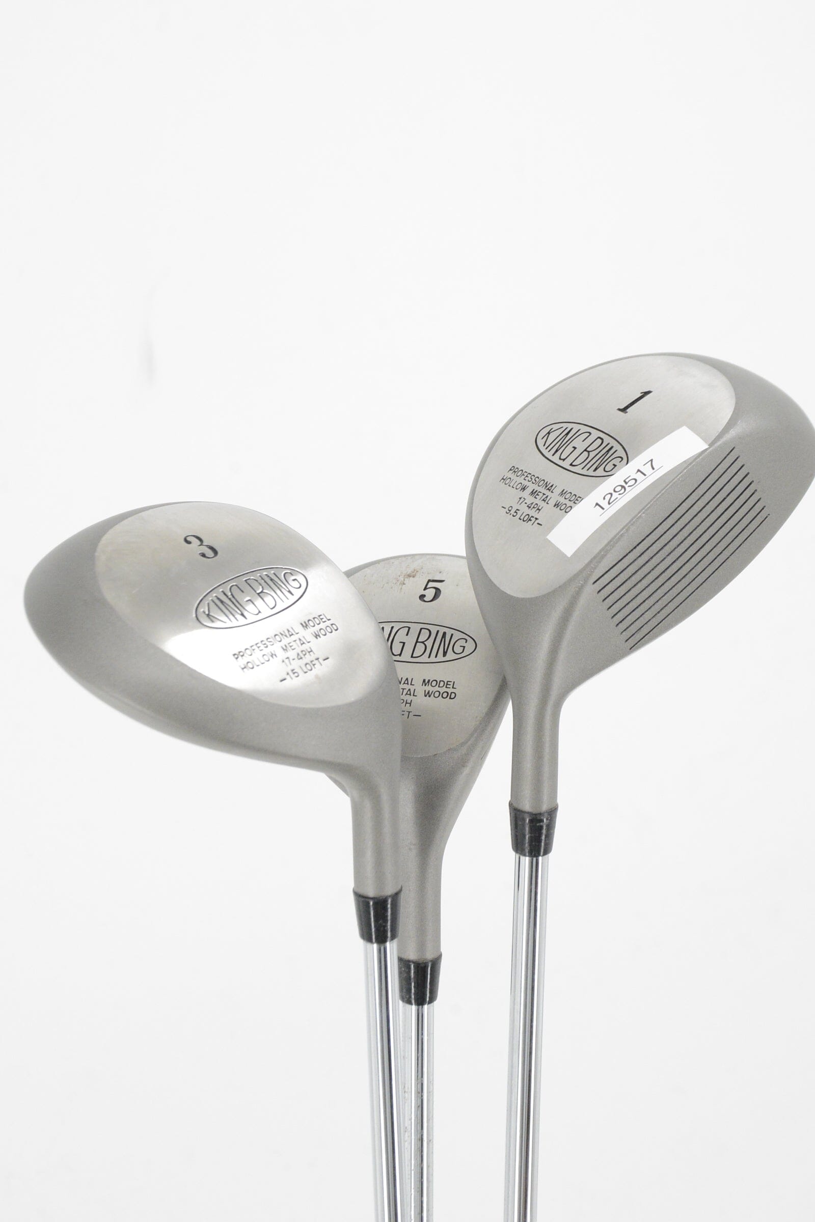 King Bing Professional Model D, 3W, 5W S Flex Golf Clubs GolfRoots 