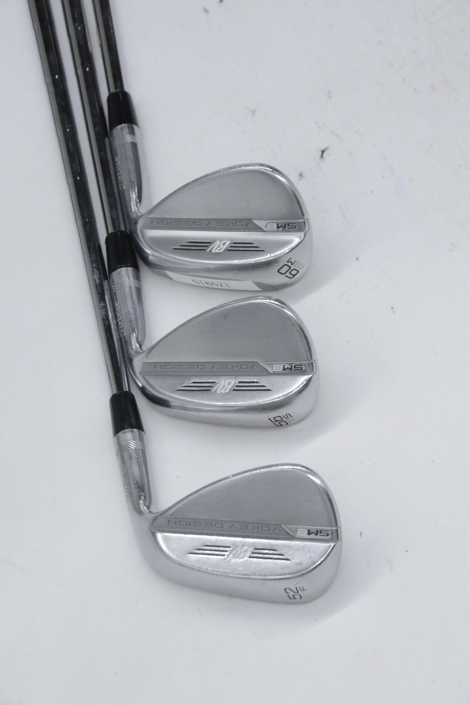 Titleist Vokey SM8 Tour Chrome 52, 56, 60 Degree Wedge Set R Flex Golf Clubs GolfRoots 