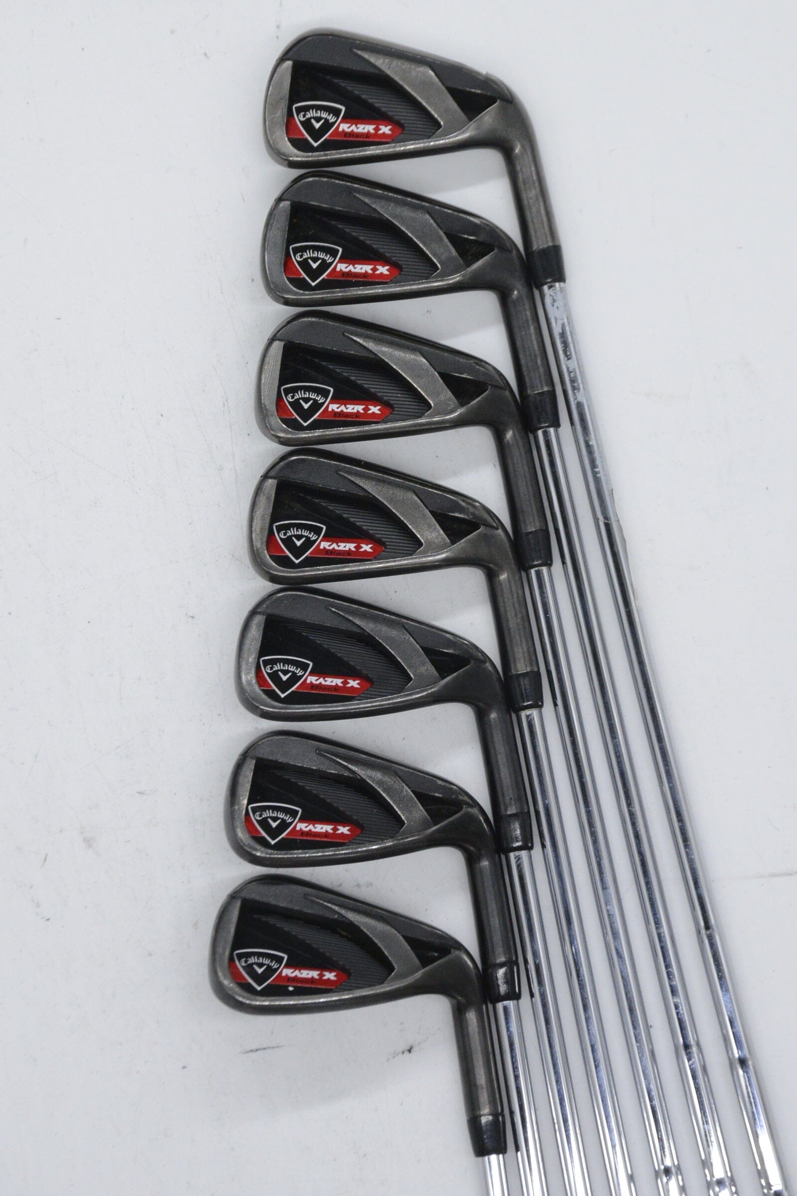 Callaway RAZR X Black 4-PW Iron Set Uniflex Std Length Golf Clubs GolfRoots 