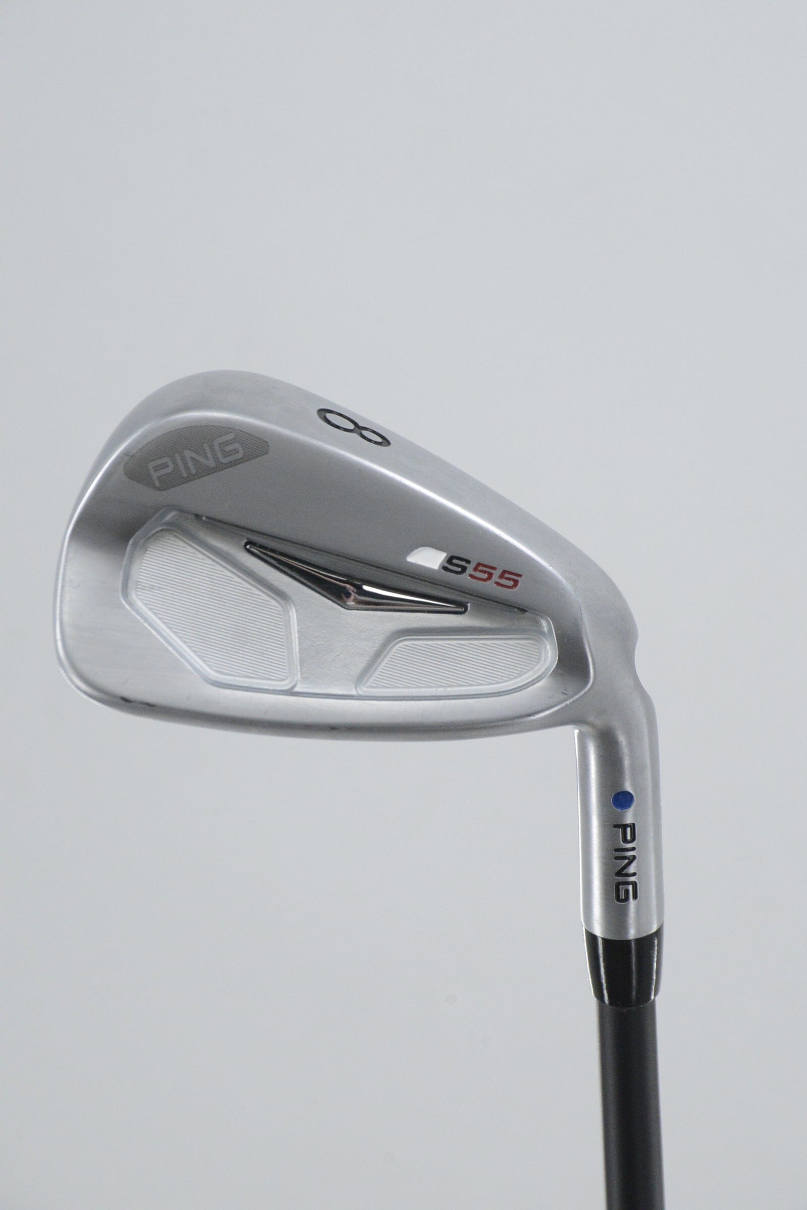 Ping S55 7-PW Iron Set R Flex +0.5" Golf Clubs GolfRoots 