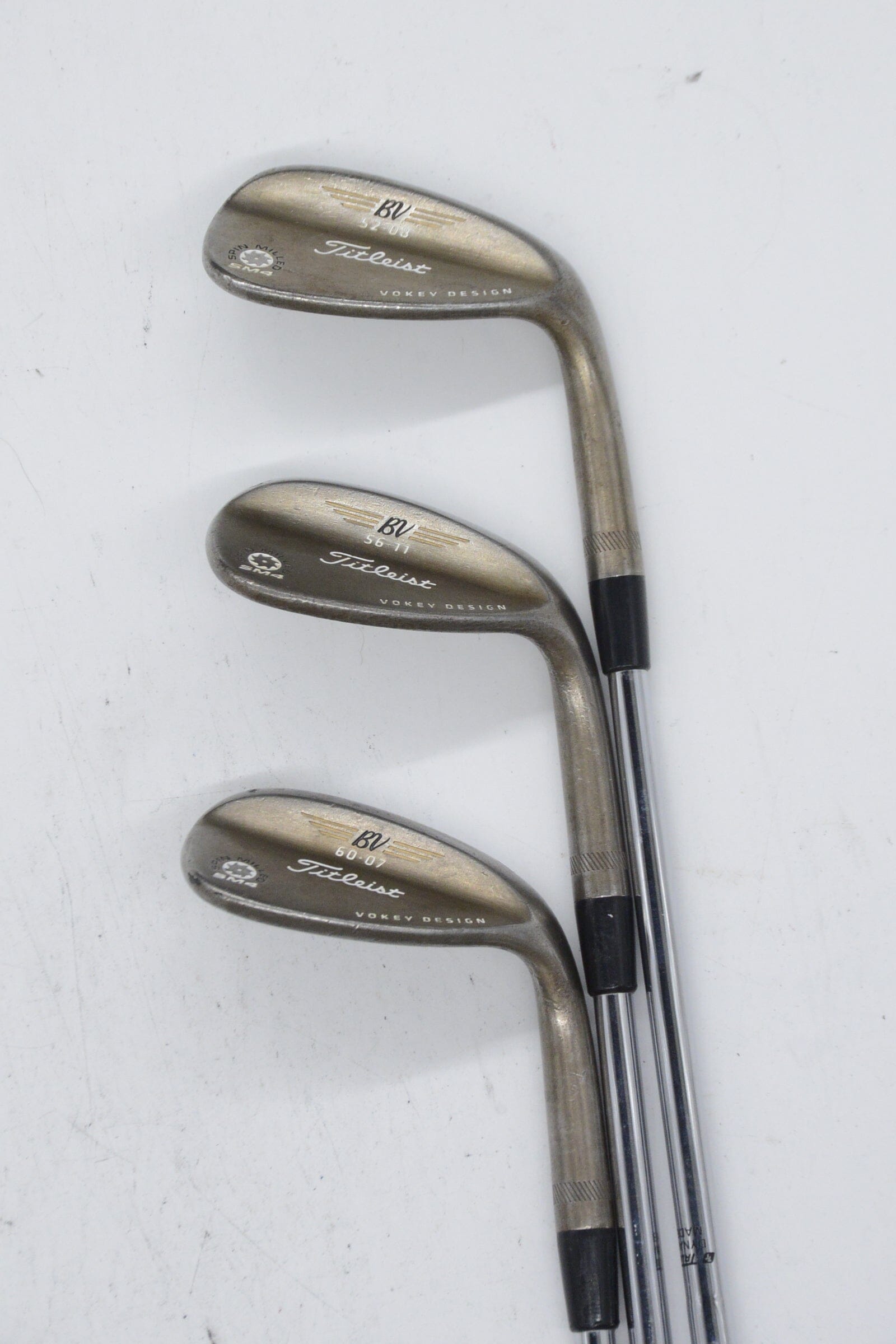 Titleist Vokey SM4 Black Nickel 52, 56, 60 Degree Wedge Set S Flex Golf Clubs GolfRoots 
