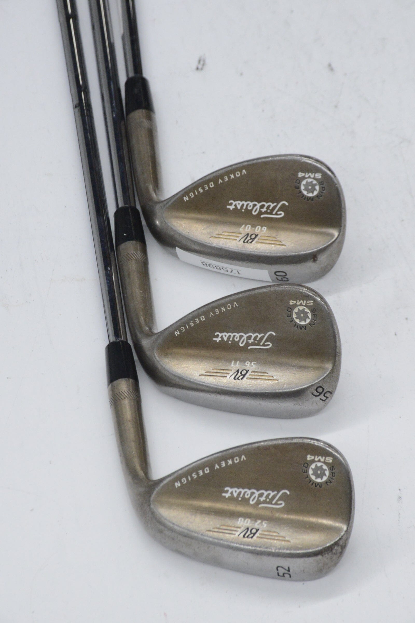 Titleist Vokey SM4 Black Nickel 52, 56, 60 Degree Wedge Set S Flex Golf Clubs GolfRoots 