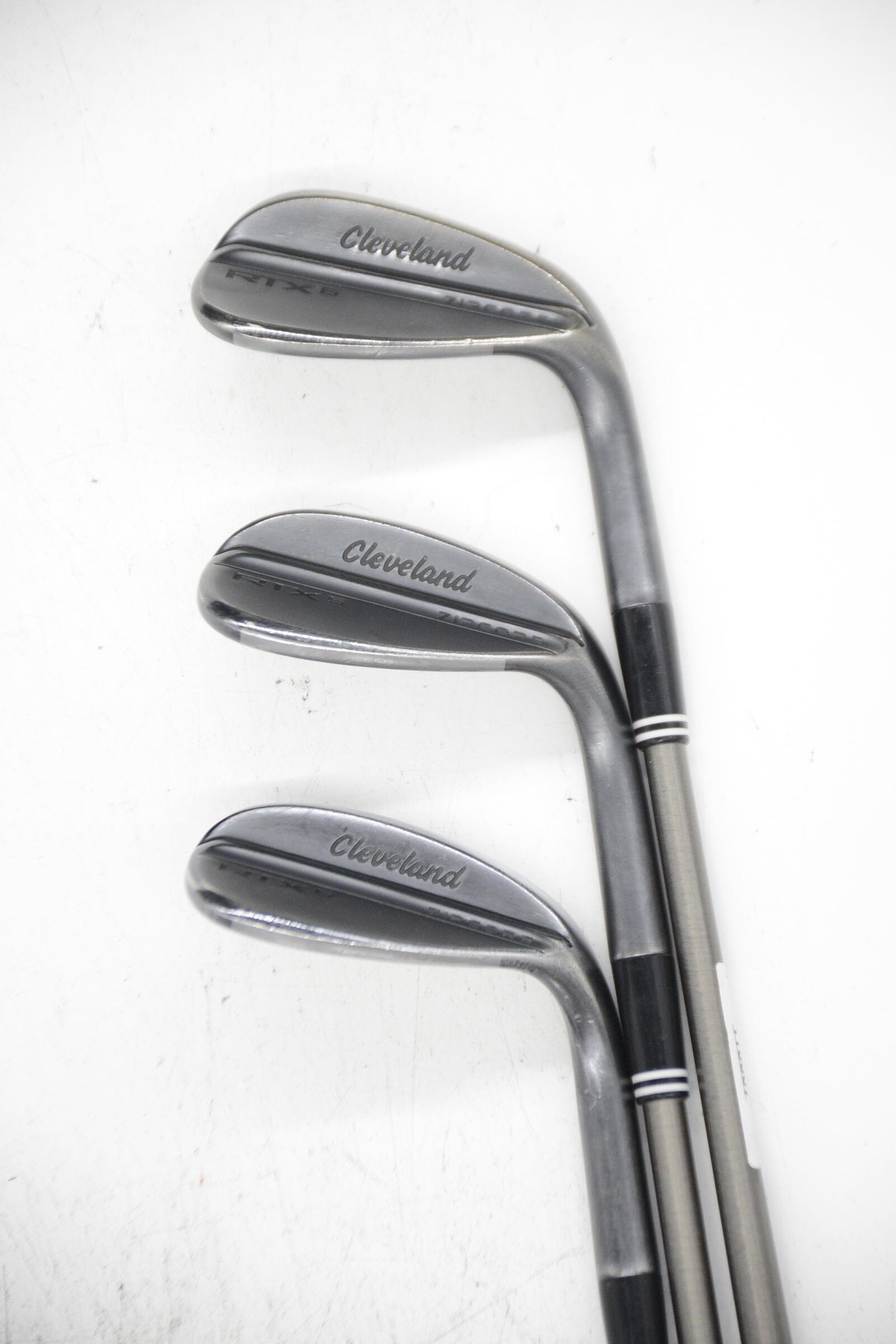 Cleveland RTX 6 ZipCore Black Satin 50, 56, 60 Degree Wedge Set R Flex Golf Clubs GolfRoots 