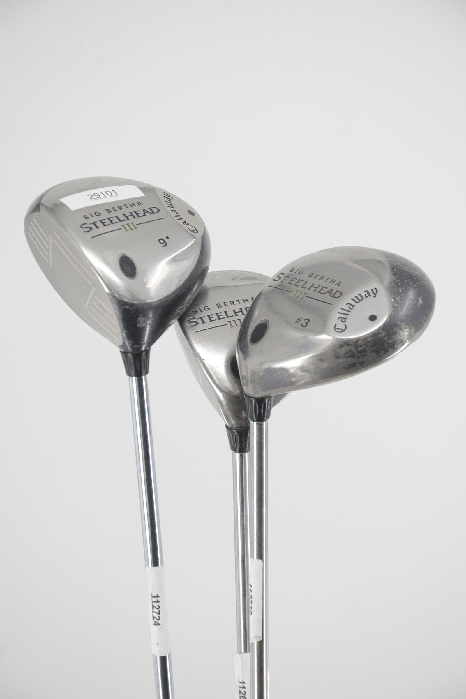 Lefty Callaway Steelhead III D, 3W, 5W Wood Set Uniflex Golf Clubs GolfRoots 