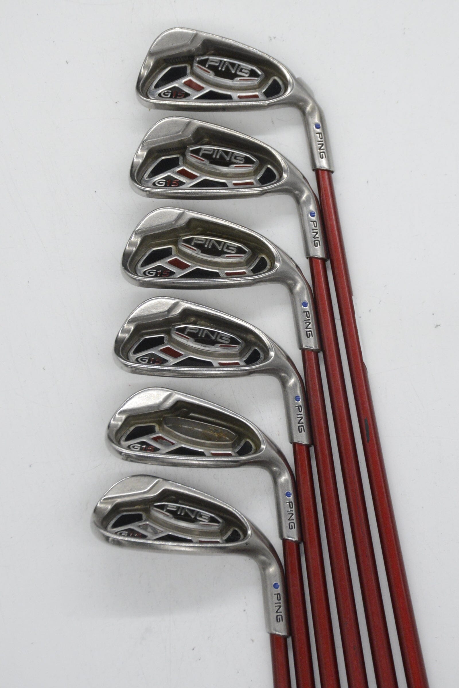 Ping G15 5, 7-UW Iron Set R Flex -0.25" Golf Clubs GolfRoots 