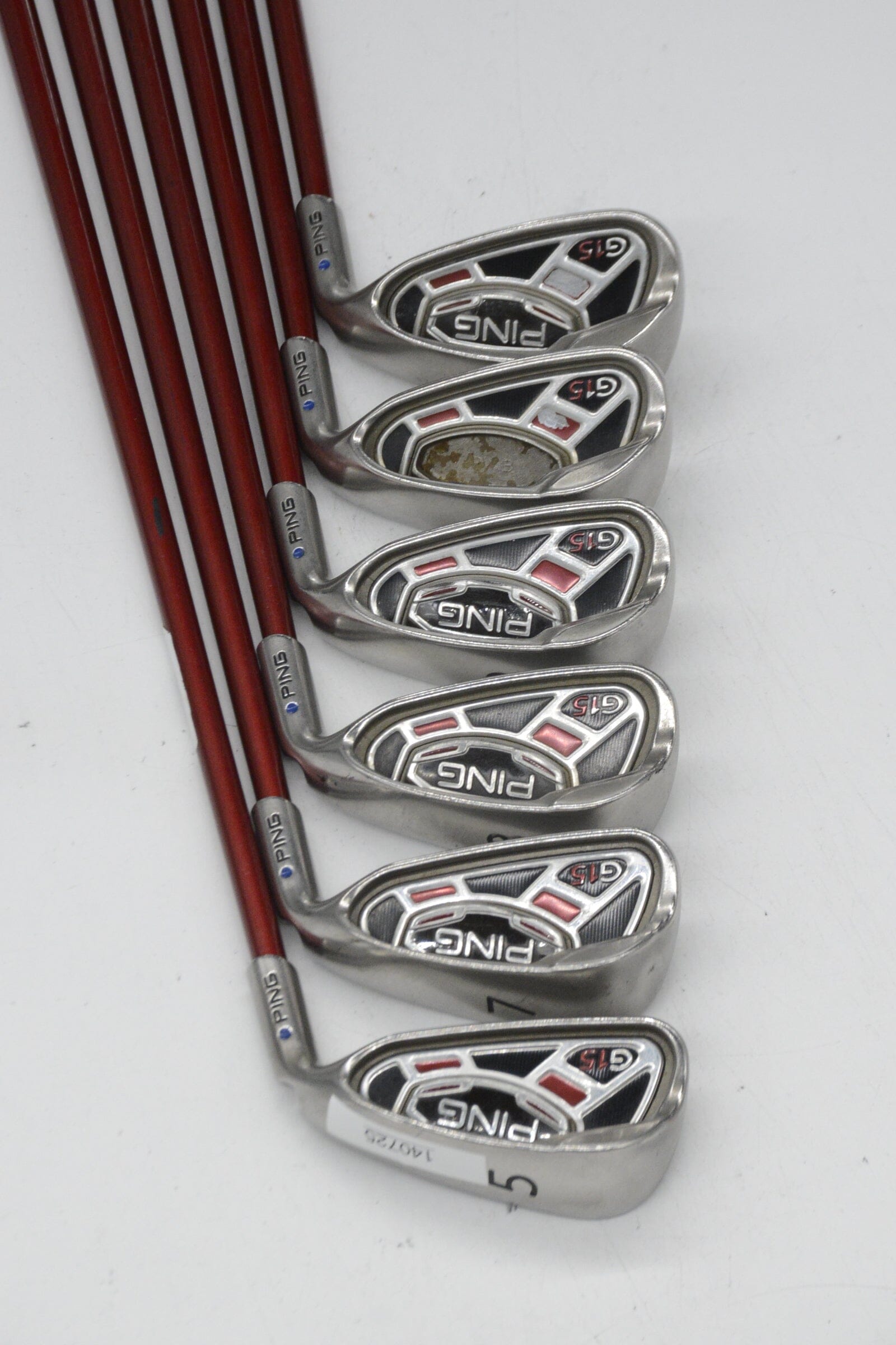 Ping G15 5, 7-UW Iron Set R Flex -0.25" Golf Clubs GolfRoots 