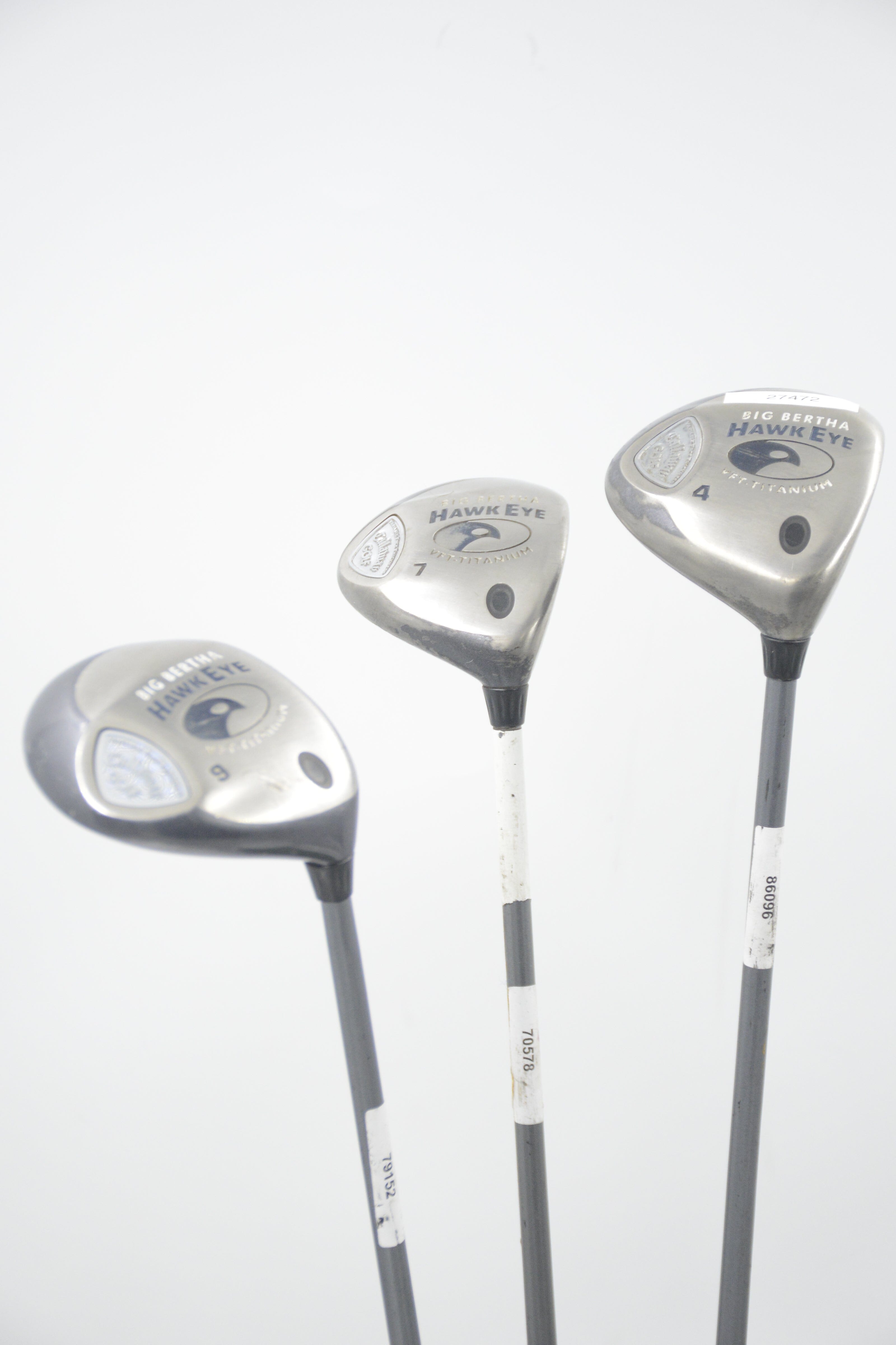 Women's Callaway Hawk Eye VFT Titanium 4W, 7W, 9W Wood Set W Flex Golf Clubs GolfRoots 