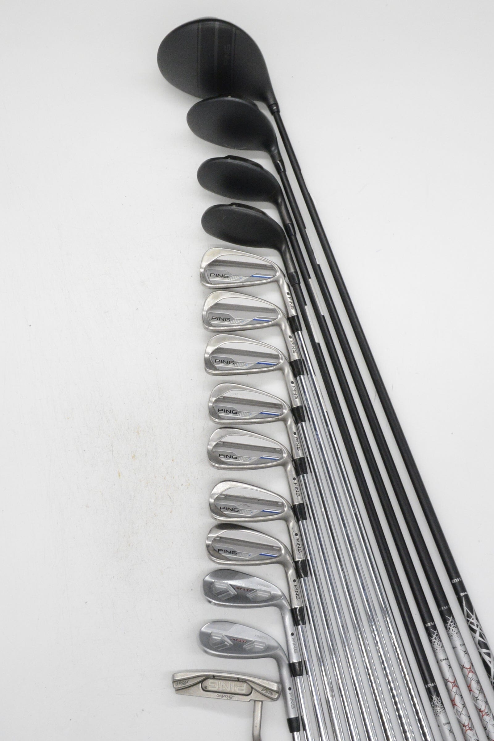 Ping I Series E1 Mixed Full Set S Flex +0.5" Golf Clubs GolfRoots 