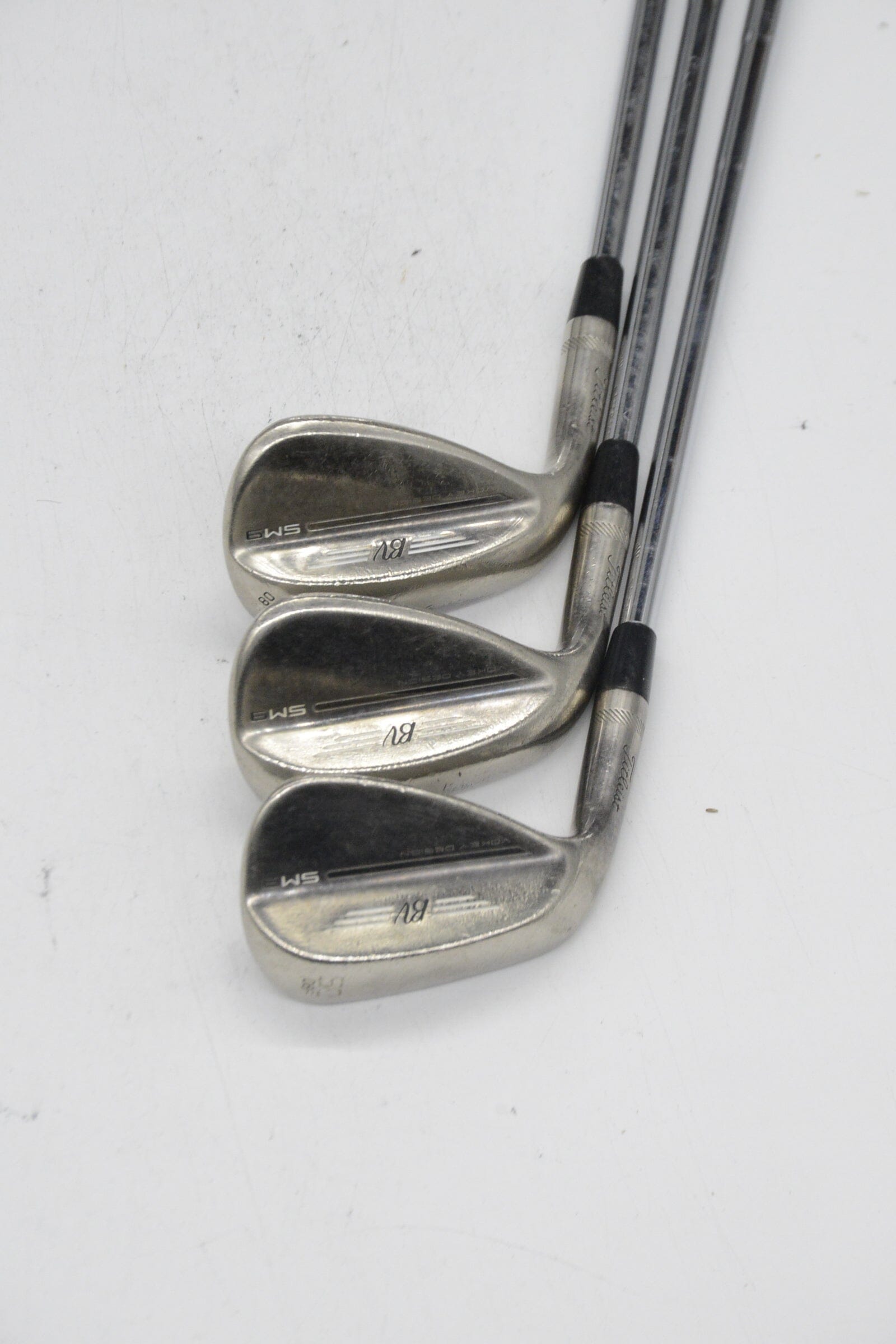 Lefty Titleist Vokey SM9 Brushed Steel 50, 54, 58 Degree Wedge Set Wedge Flex Golf Clubs GolfRoots 