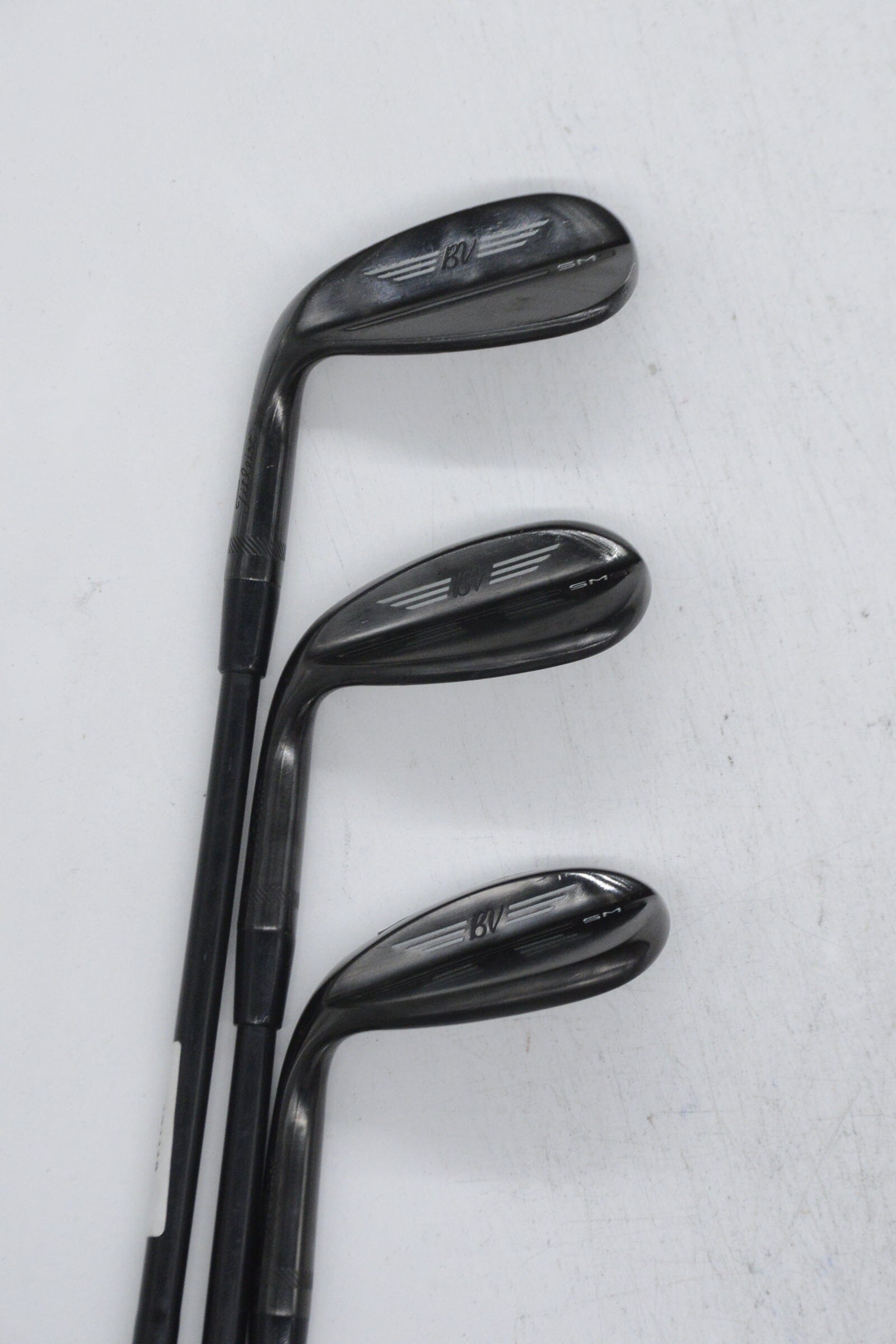 Lefty Titleist Vokey SM9 Jet Black 50, 54, 60 Degree Wedge Set S Flex Golf Clubs GolfRoots 