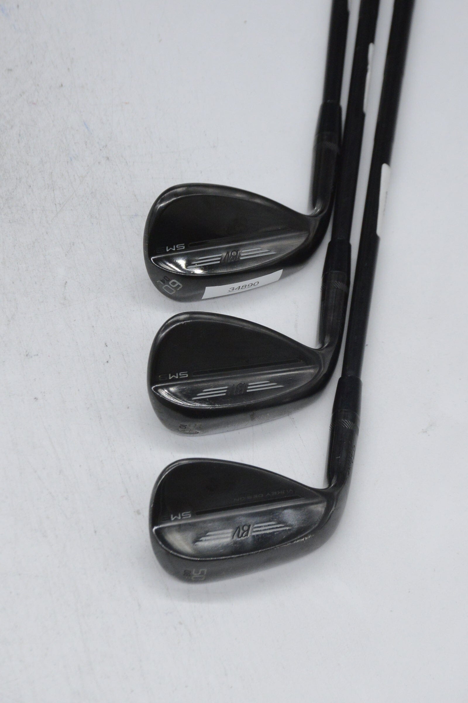Lefty Titleist Vokey SM9 Jet Black 50, 54, 60 Degree Wedge Set S Flex Golf Clubs GolfRoots 
